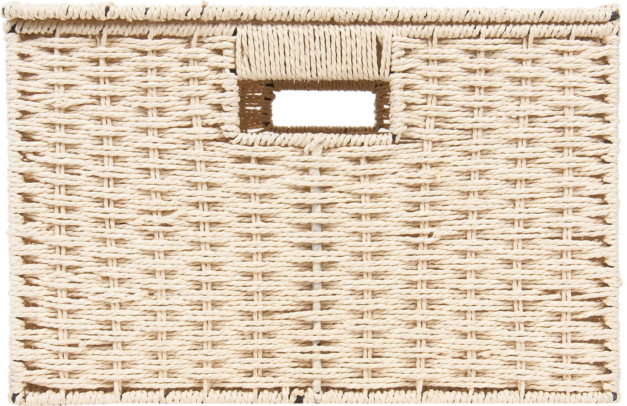 Корзина для хранения 45x21x33 см бумажный шпагат цвет бежевый - 3