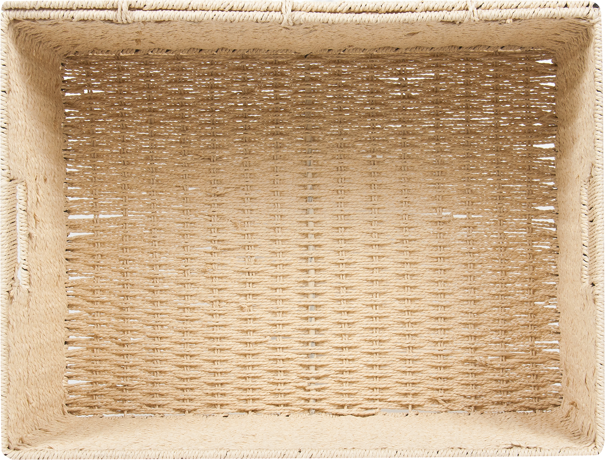 Корзина для хранения 45x21x33 см бумажный шпагат цвет бежевый - 2
