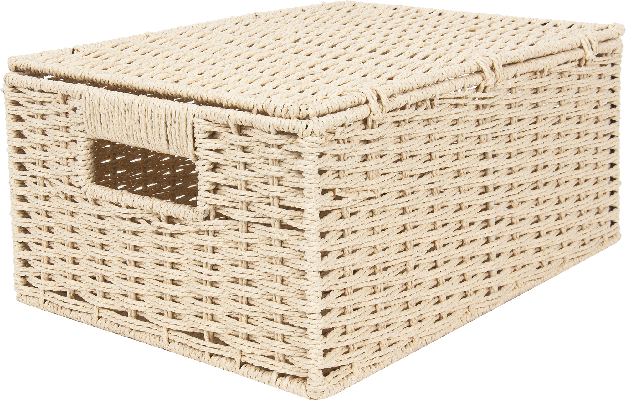 Корзина для хранения 31x15x23 см бумажный шпагат цвет бежевый - 1