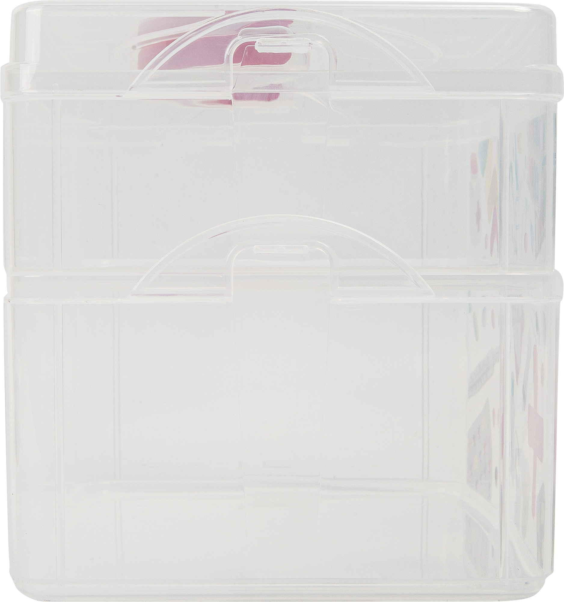 Коробка Multi Box 24.5x16x16.5 см 2 секции полипропилен с крышкой цвет прозрачный - 3