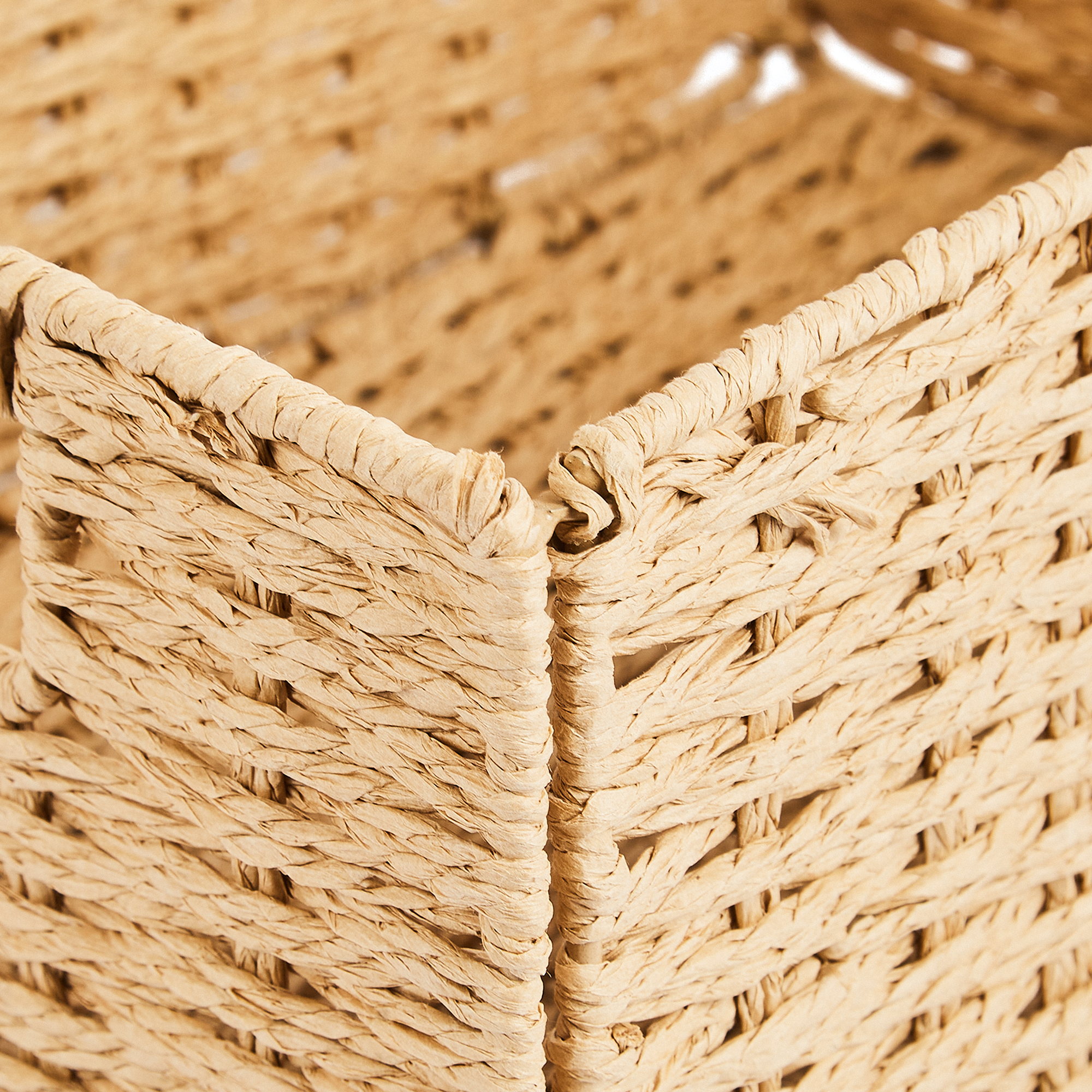 Корзина для хранения 31x15x23 см бумага цвет бежевый - 4