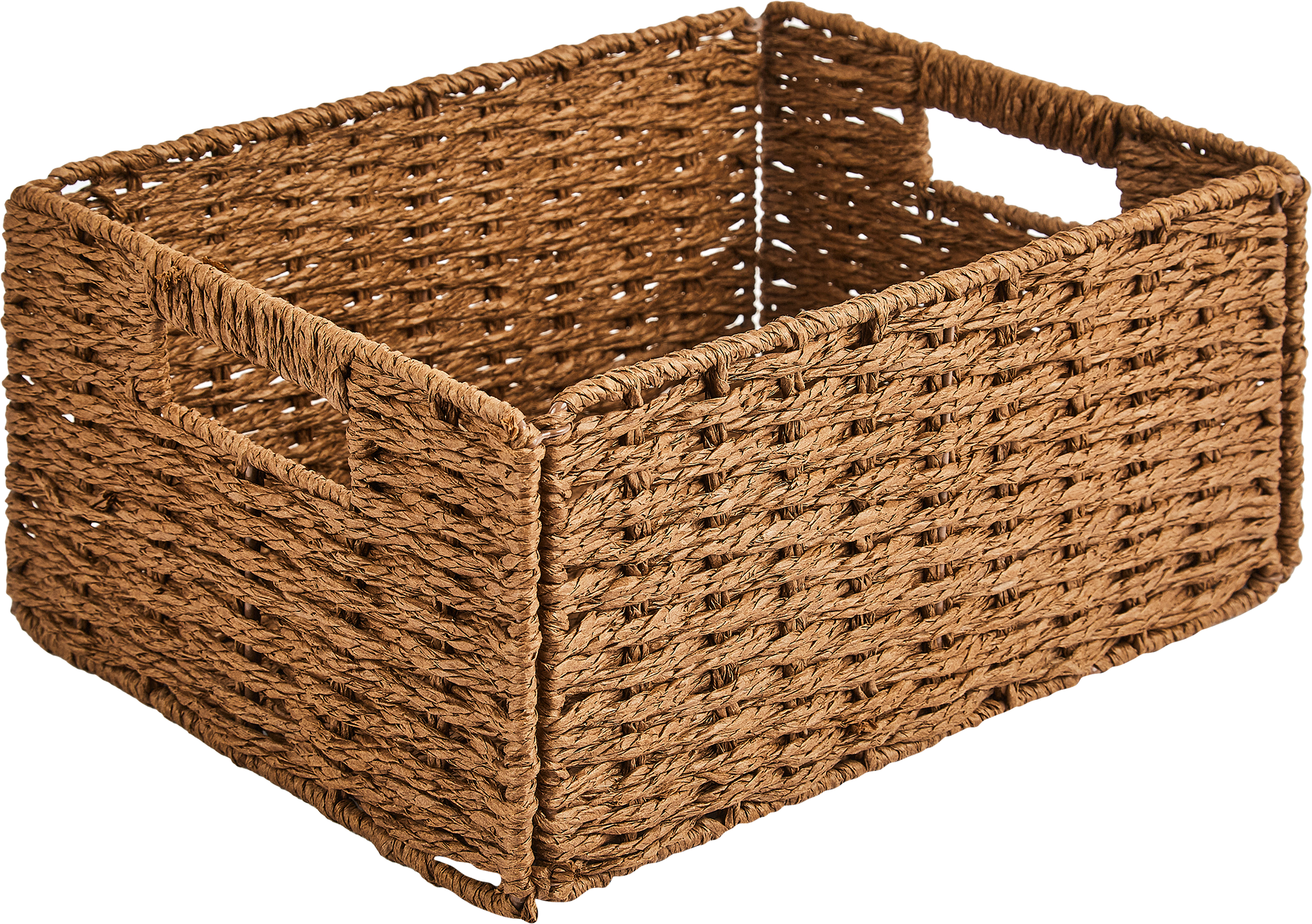 Корзина для хранения 31x15x23 см бумага цвет коричневый - 1