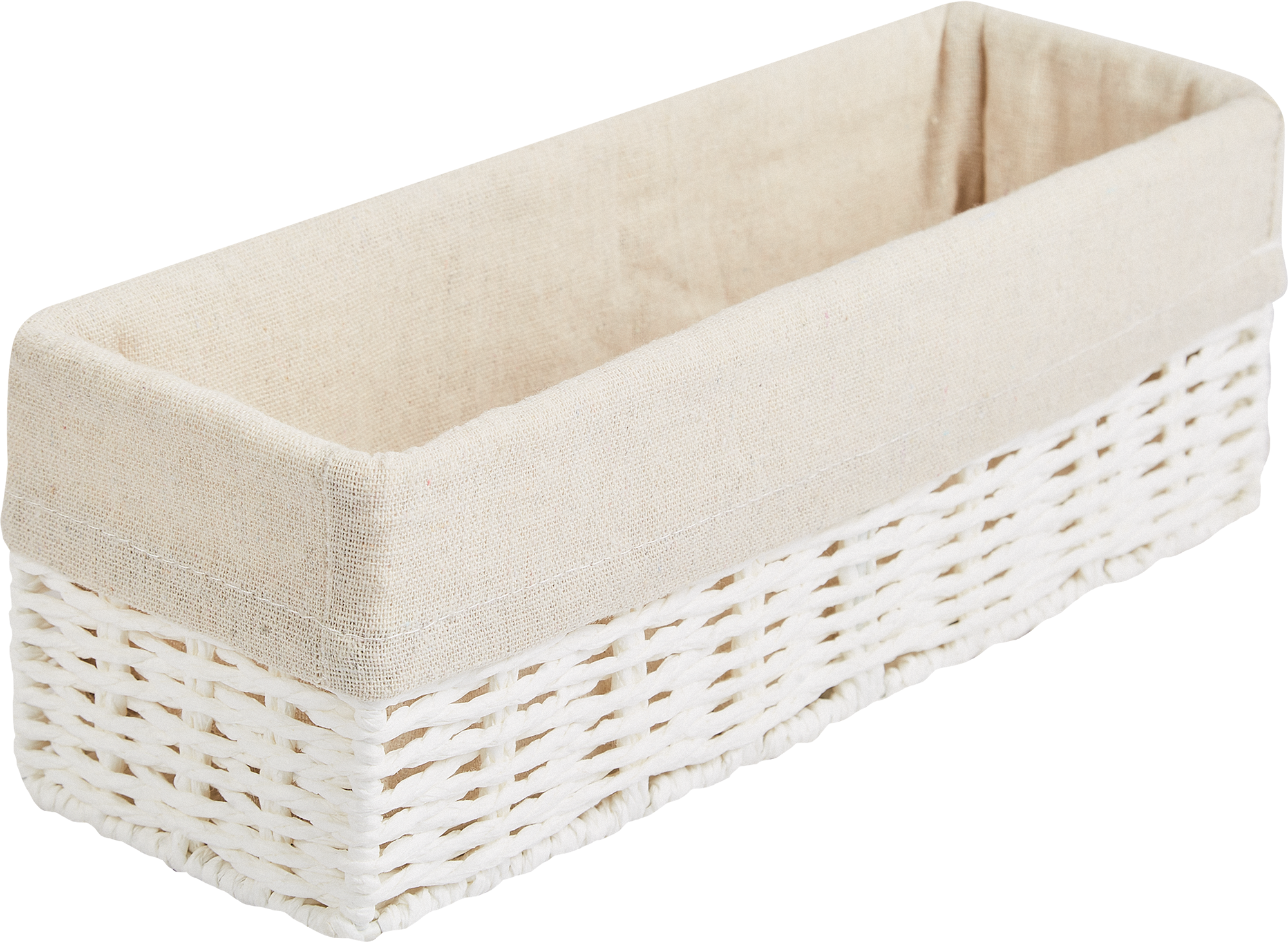 Корзина для хранения 30x10x10 см бумага цвет белый - 1