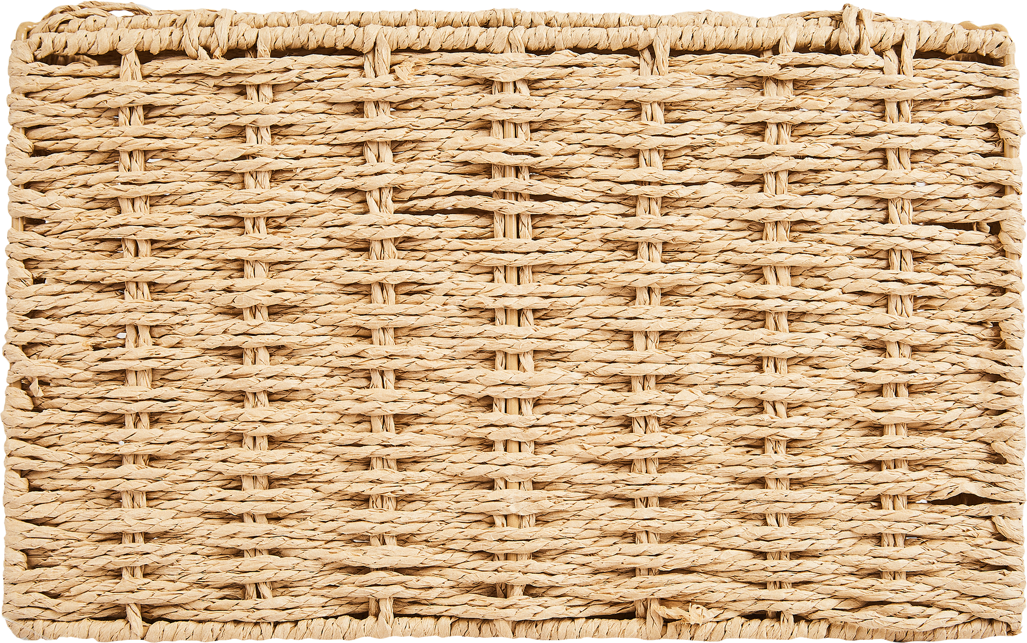 Корзина с крышкой для хранения 30x15x18 см бумага цвет бежевый - 8