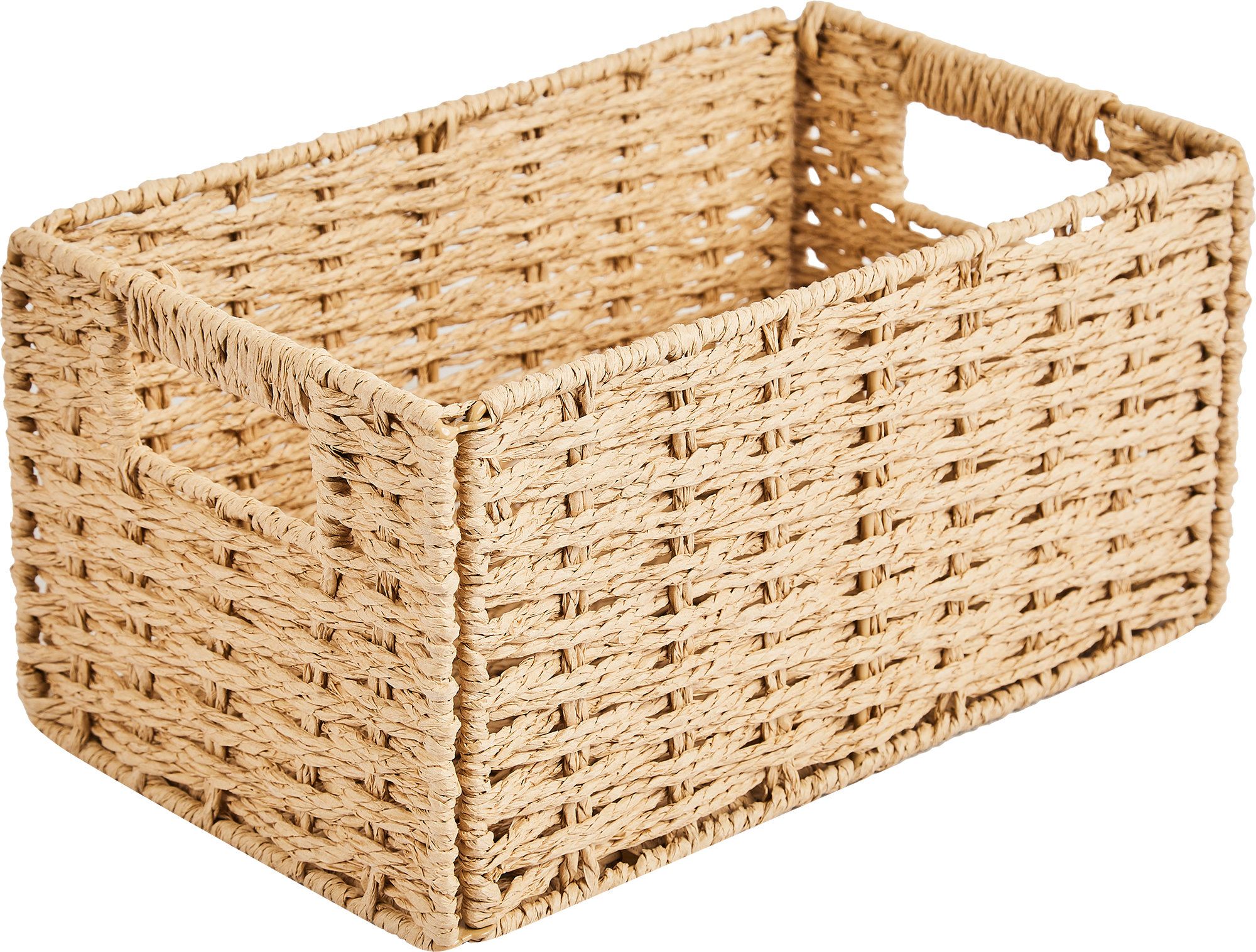 Корзина для хранения 30x15x18 см бумага цвет бежевый - 1