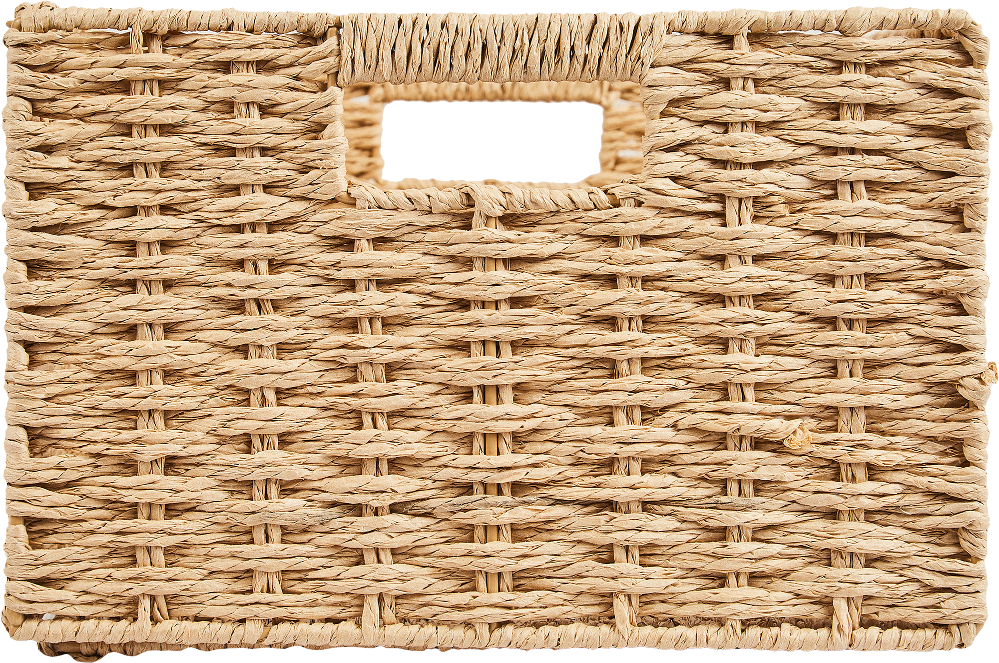 Корзина для хранения 38x18x28 см бумага цвет бежевый - 3