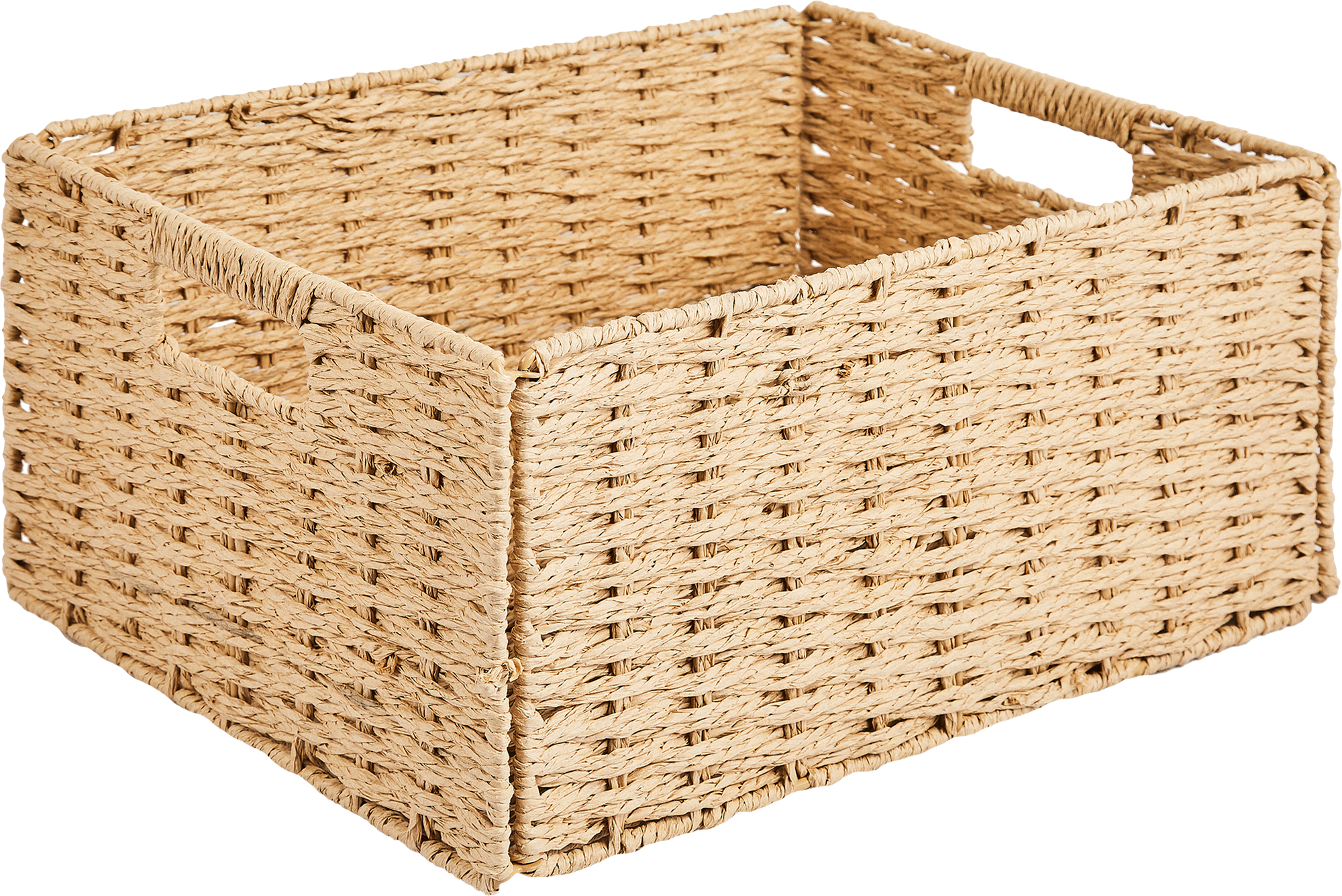 Корзина для хранения 38x18x28 см бумага цвет бежевый - 1
