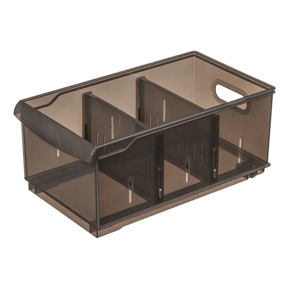 Контейнер для хранения Optima 16.5x12.9x30.5 см полипропилен цвет коричневый - 2