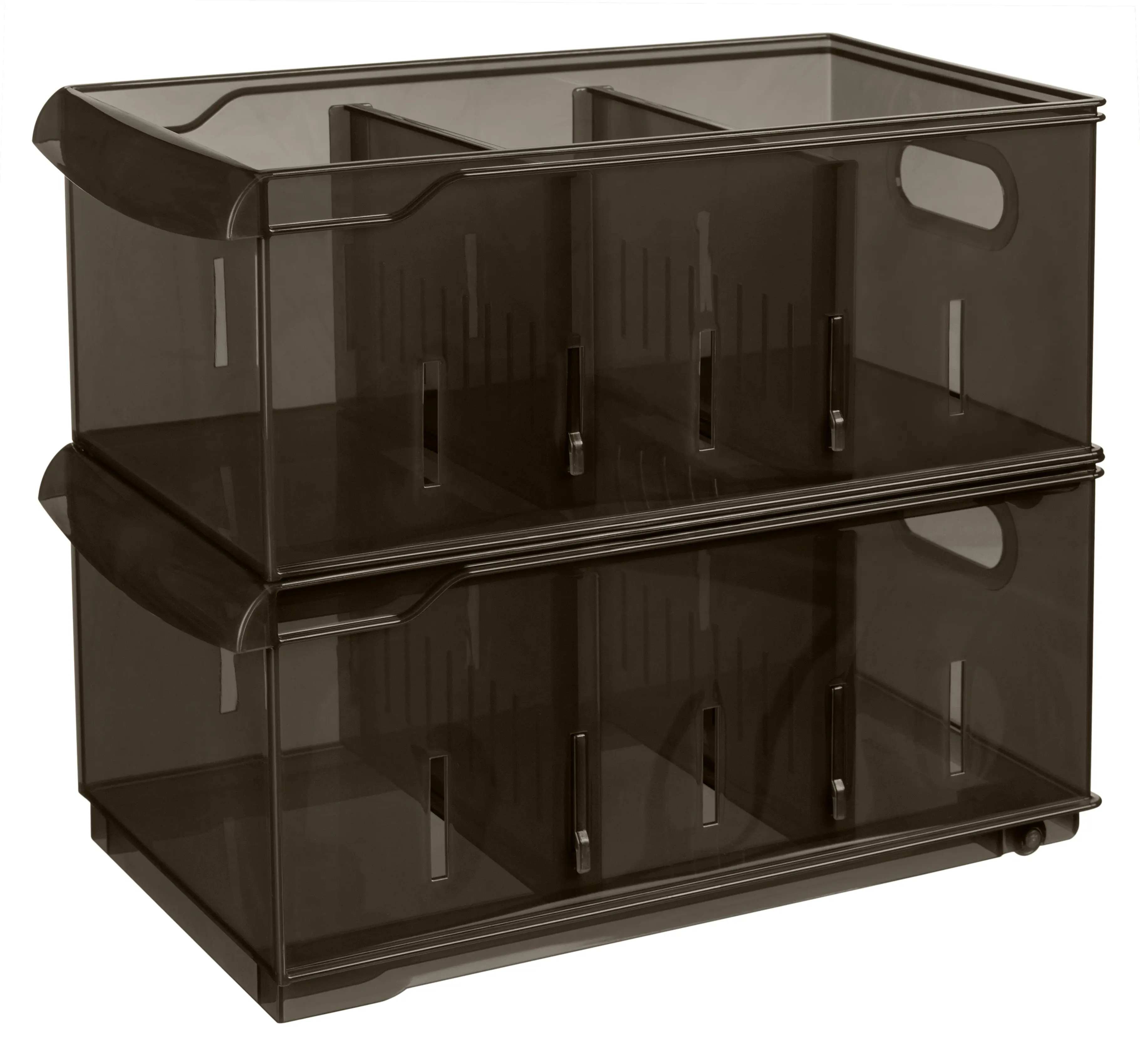 Контейнер для хранения Optima 16.5x12.9x30.5 см полипропилен цвет коричневый - 1
