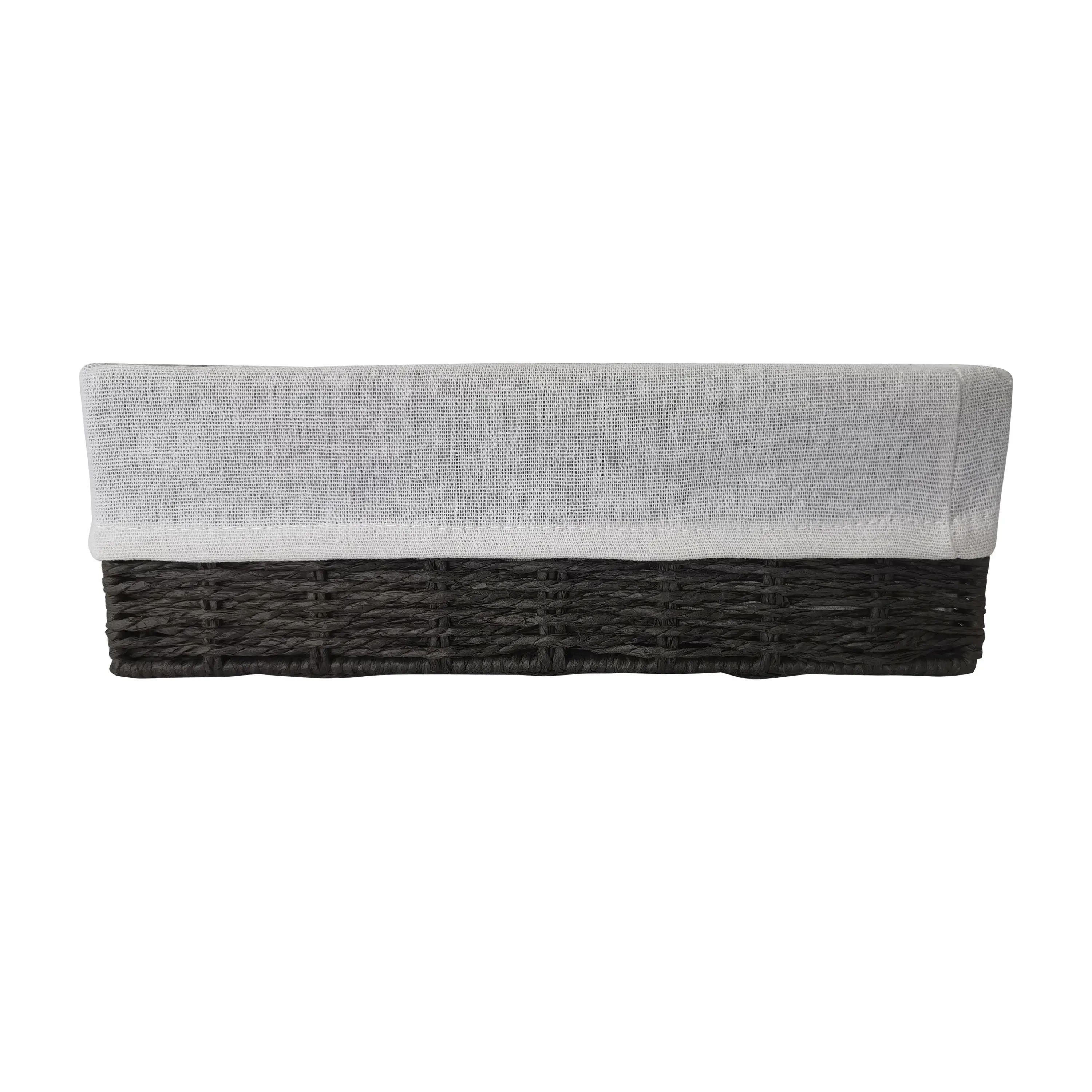 Корзина для хранения 30x10x10 см бумага цвет графит - 3