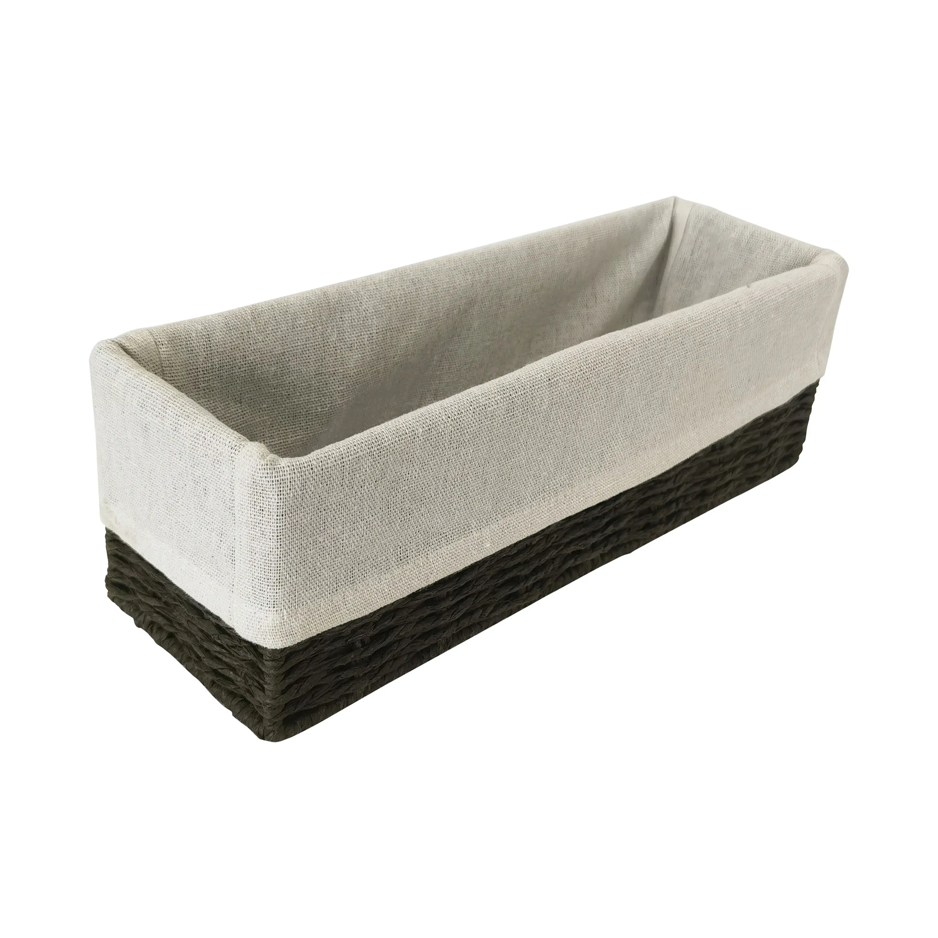 Корзина для хранения 30x10x10 см бумага цвет графит - 1