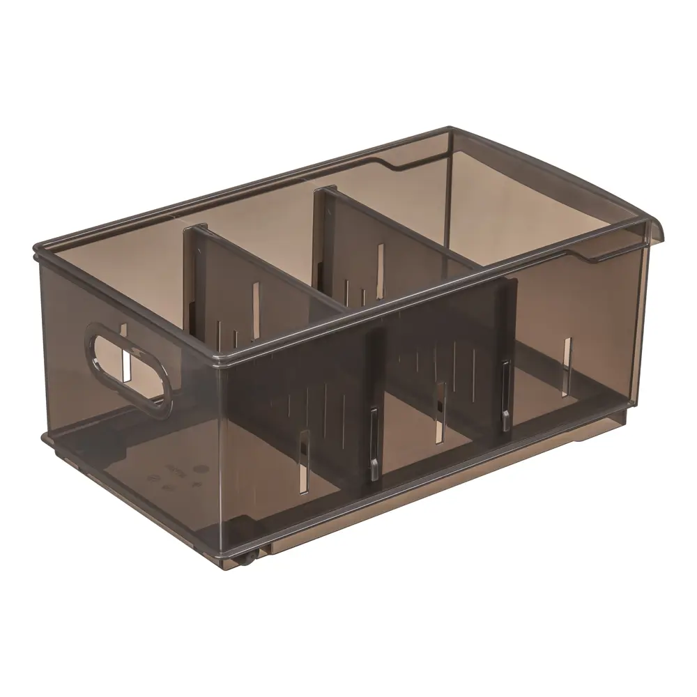 Контейнер для хранения Optima 16.5x12.9x30.5 см полипропилен цвет коричневый - 3