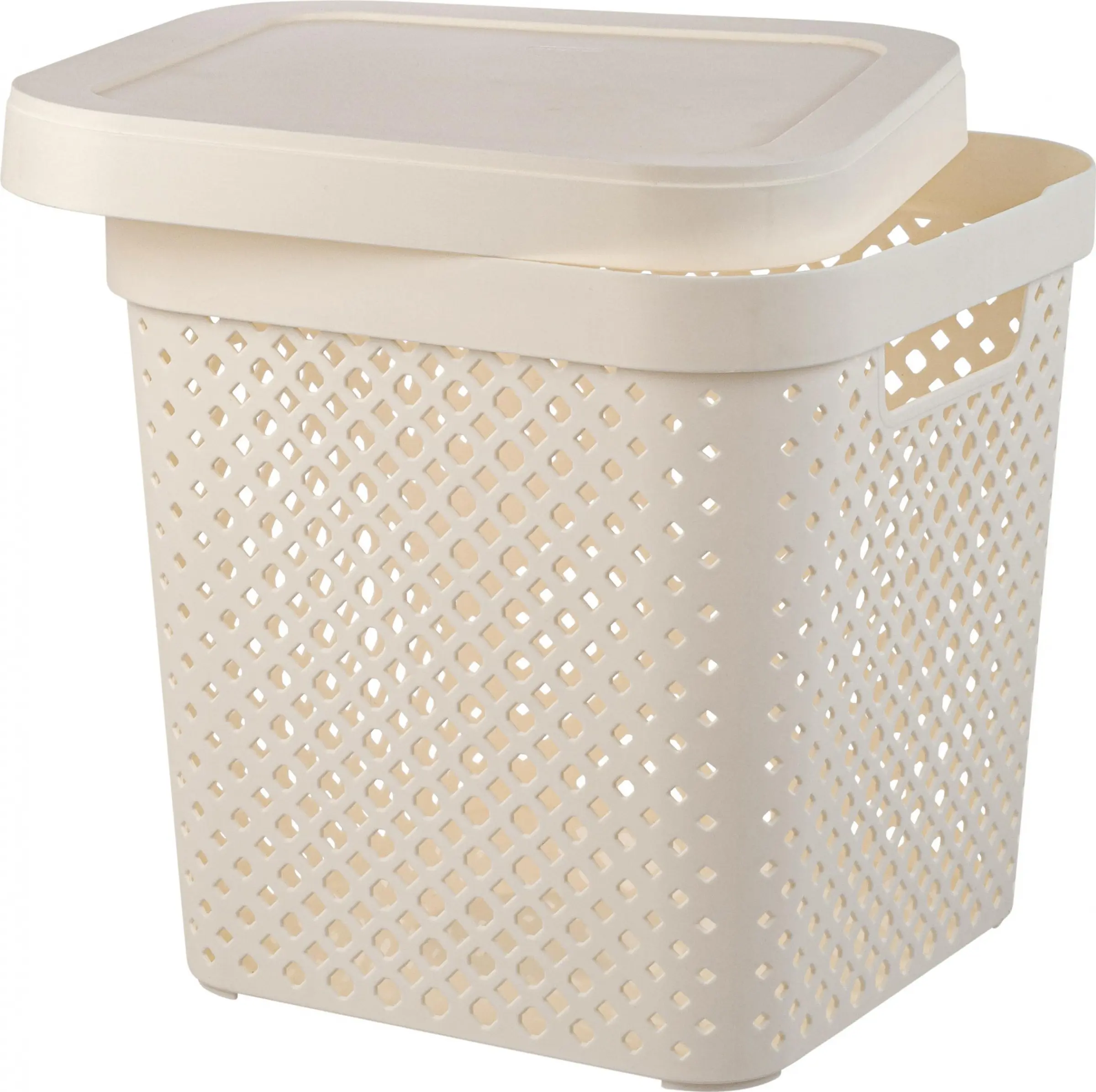 Корзина для хранения Plast Team Mien 31x30x31 см полипропилен цвет молочный - 4