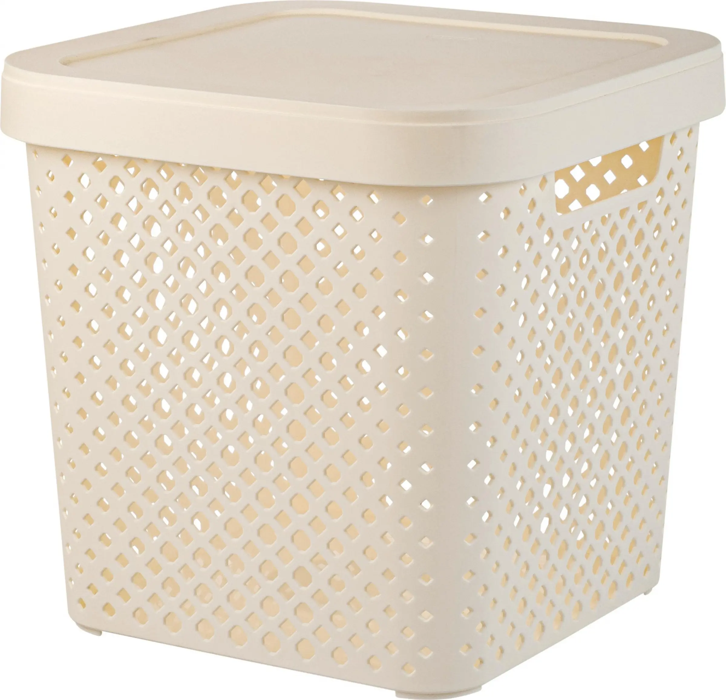 Корзина для хранения Plast Team Mien 31x30x31 см полипропилен цвет молочный - 1