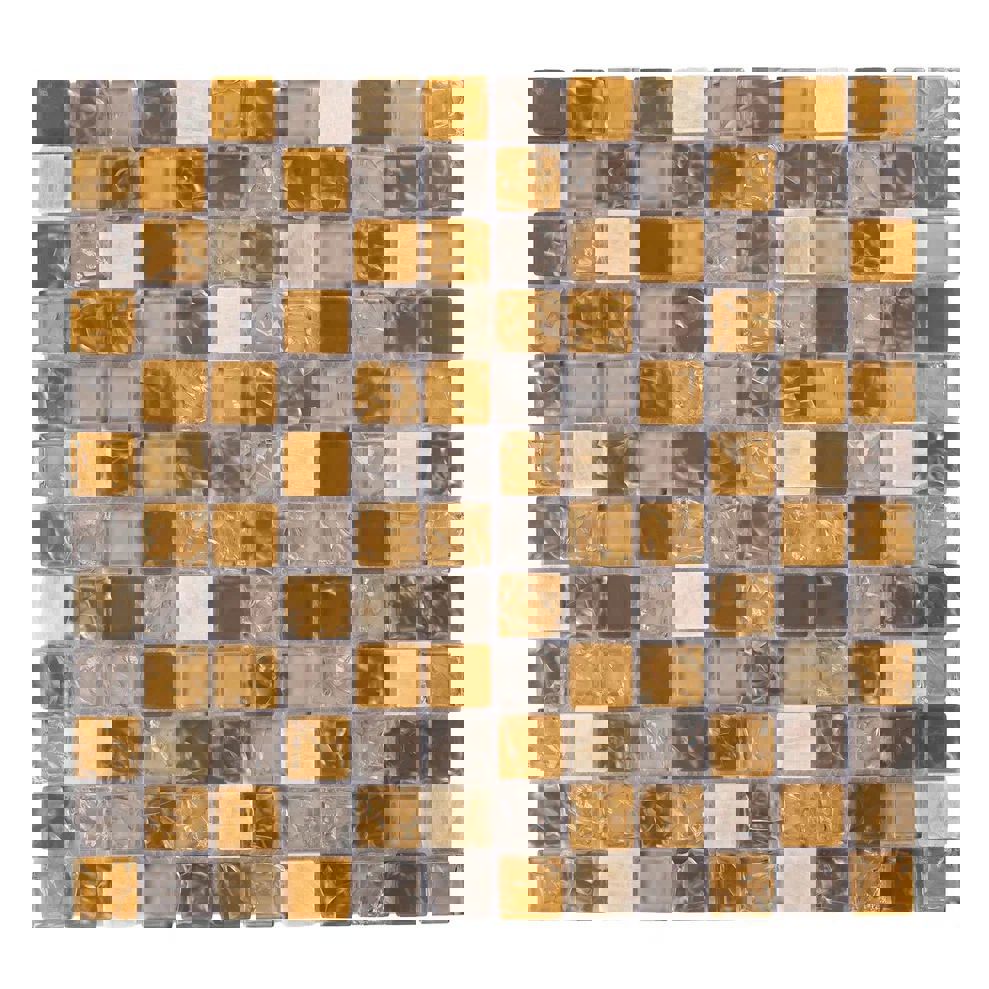 Изображение товара Мозаика стеклянная Керамоград Sy01_10 30x30 см бежевый