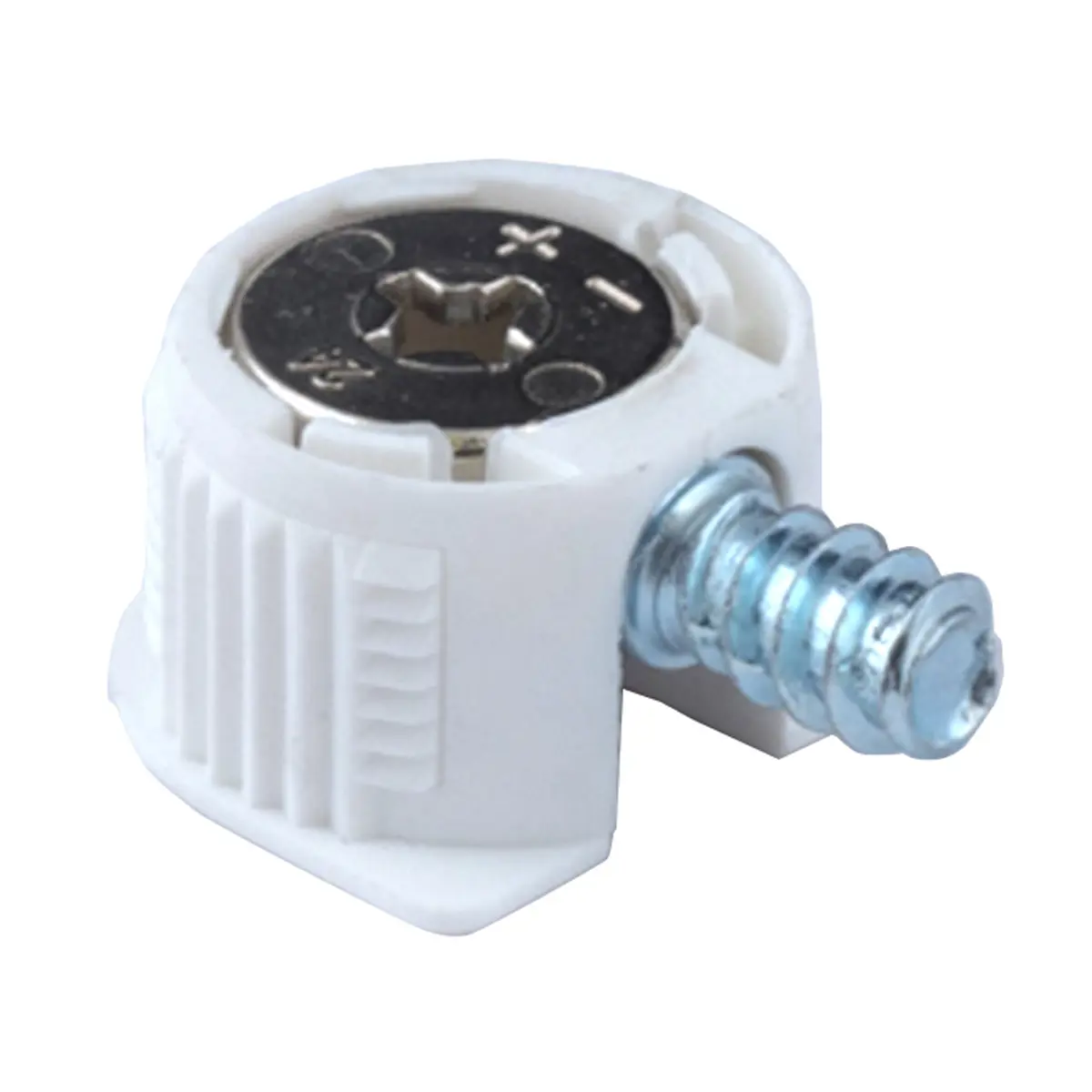 Набор эксцентриковых стяжек 16 мм сталь/пластик цвет белый 4 шт.