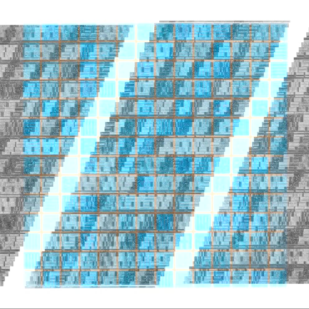 Изображение товара Стеклянная мозаика Керамоград Kg301p_05 30.5x30.5 см синяя для отделки бассейнов и стен