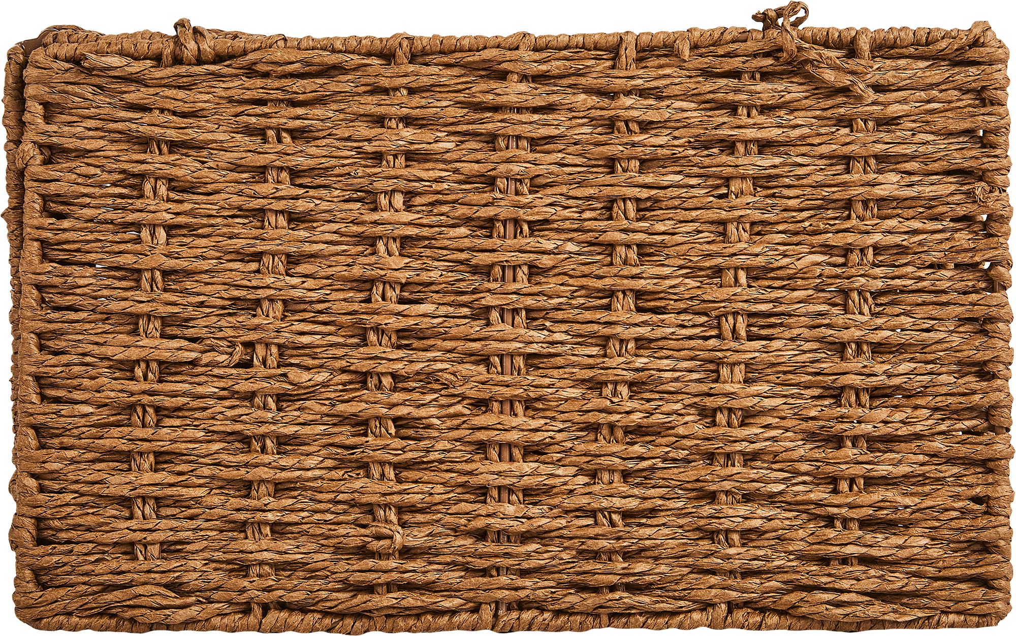 Корзина с крышкой для хранения 30x15x18 см бумага цвет коричневый - 8