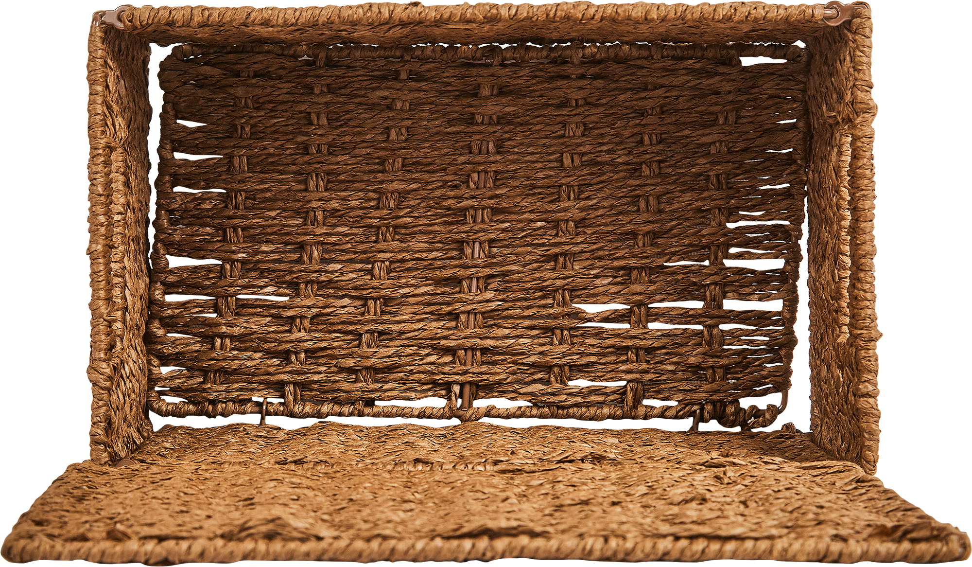 Корзина с крышкой для хранения 30x15x18 см бумага цвет коричневый - 3