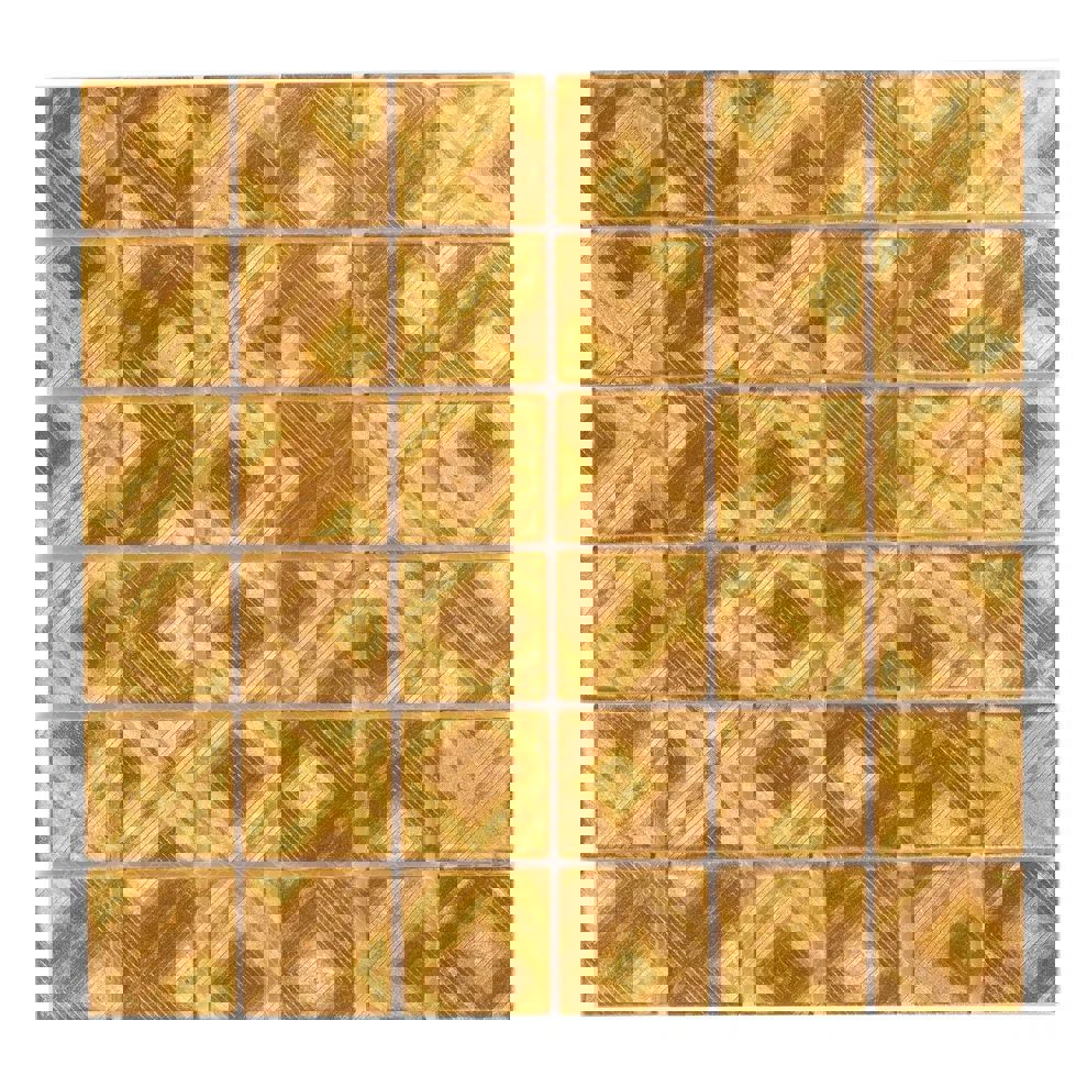 Изображение товара Стеклянная мозаика Керамоград 30x30 см золотая жёлтая бассейн и ванная