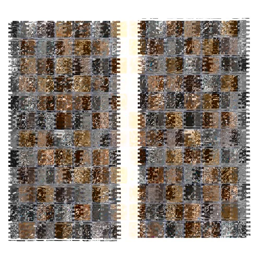 Изображение товара Мозаика стеклянная Керамоград 30x30 см коричневая для внутренней и наружной отделки