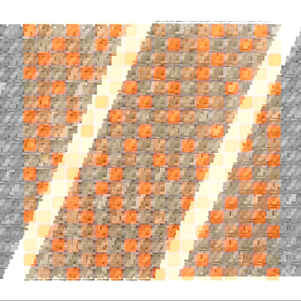 Изображение товара Стеклянная мозаика Керамоград Gs076_05 30x30 см оранжевая/медная для внутренних и наружных работ