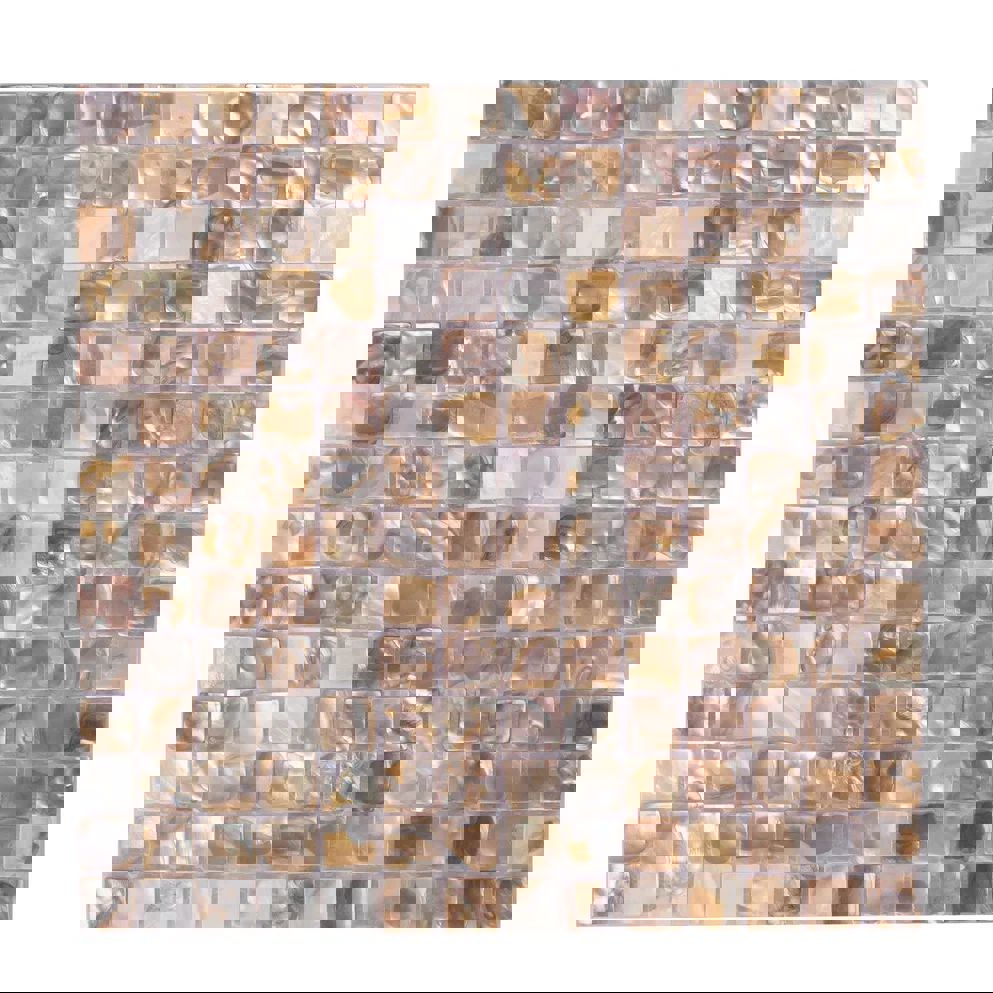 Изображение товара Стеклянная мозаика Керамоград Shell01_10 30.5x30.5 см бежевый для внутренней и наружной отделки