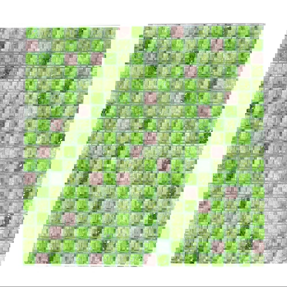 Изображение товара Мозаика стеклянная Керамоград Sd015_15 30x30 см зеленая для интерьера и экстерьера