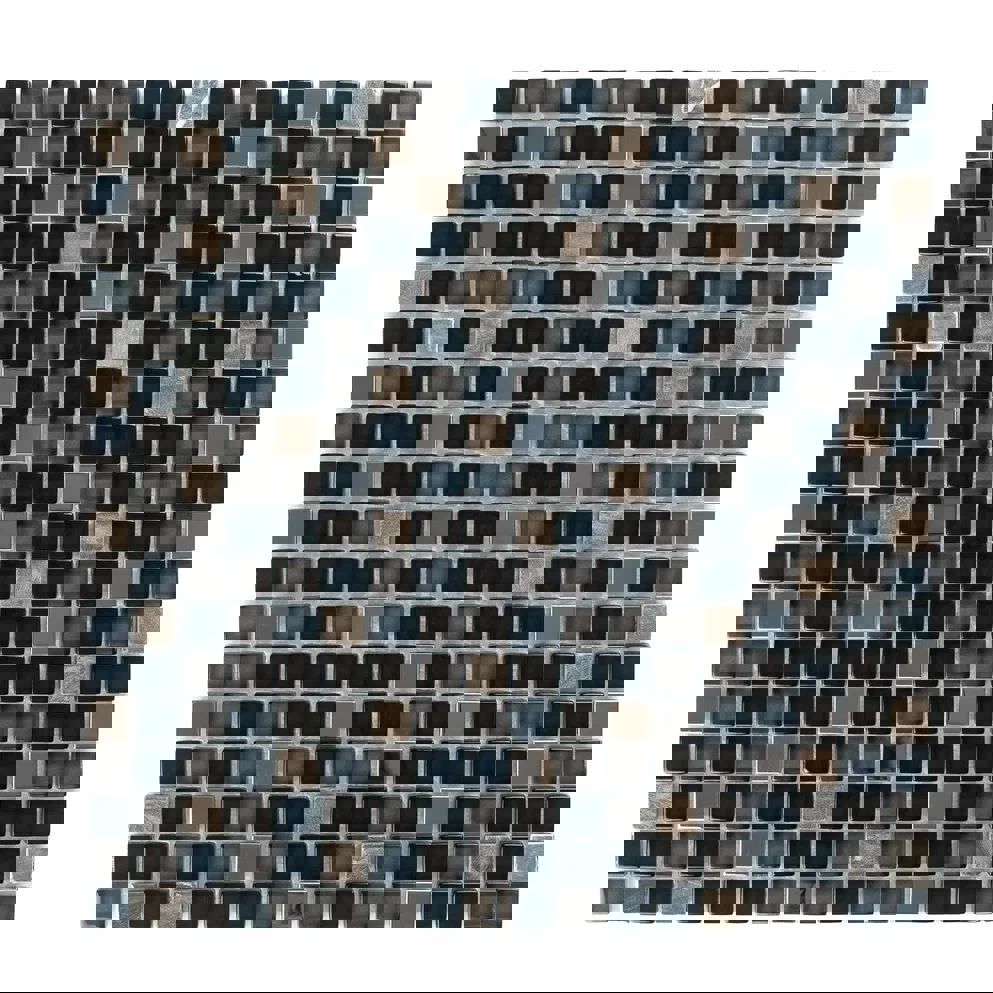 Изображение товара Мозаика стеклянная Керамоград Bxgs089_05 30x30 см черный глянцевая и матовая