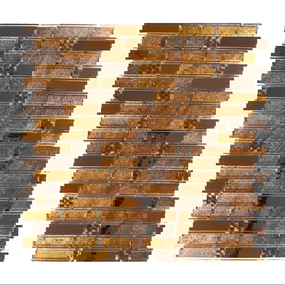 Изображение товара Стеклянная мозаика Керамоград XY160_10 30.5x30.5 см коричневая для внутренней и наружной отделки