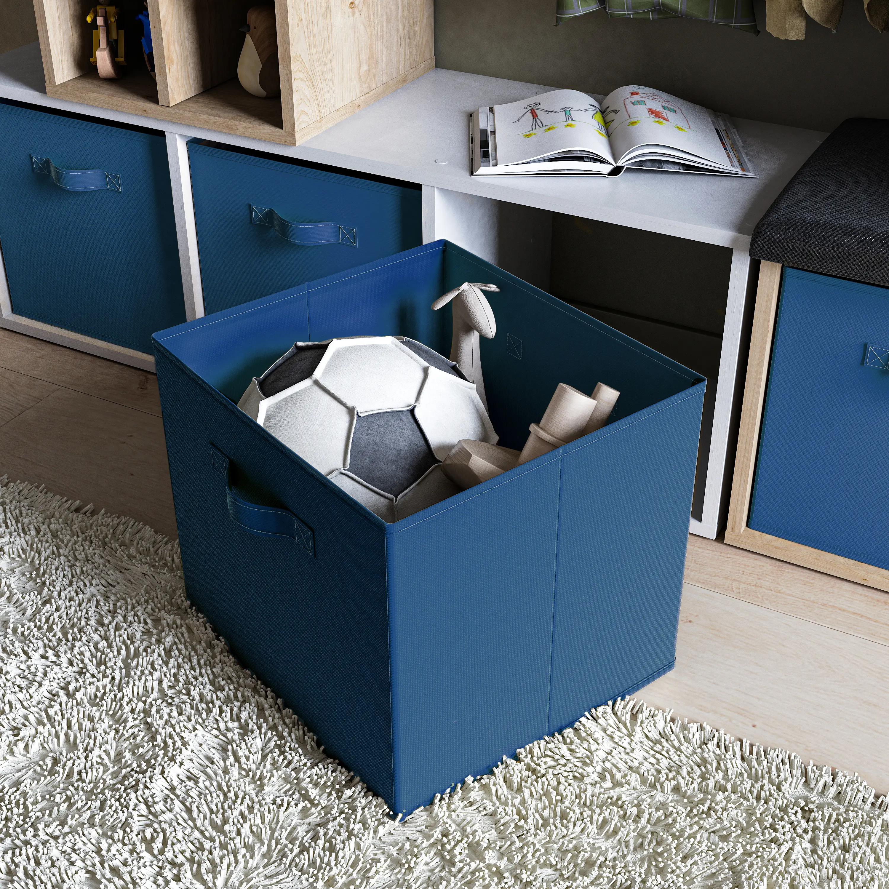 Короб Spaceo KUB 31x31x31 см 29.7 л полипропилен цвет синий - 6
