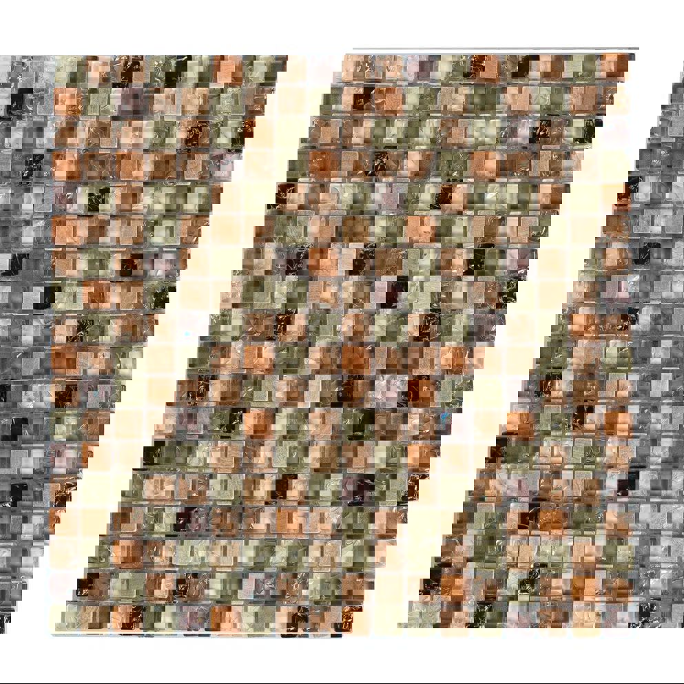 Изображение товара Мозаика стеклянная Керамоград Gs091b_15 30x30 см бежевый для внутренней и внешней отделки