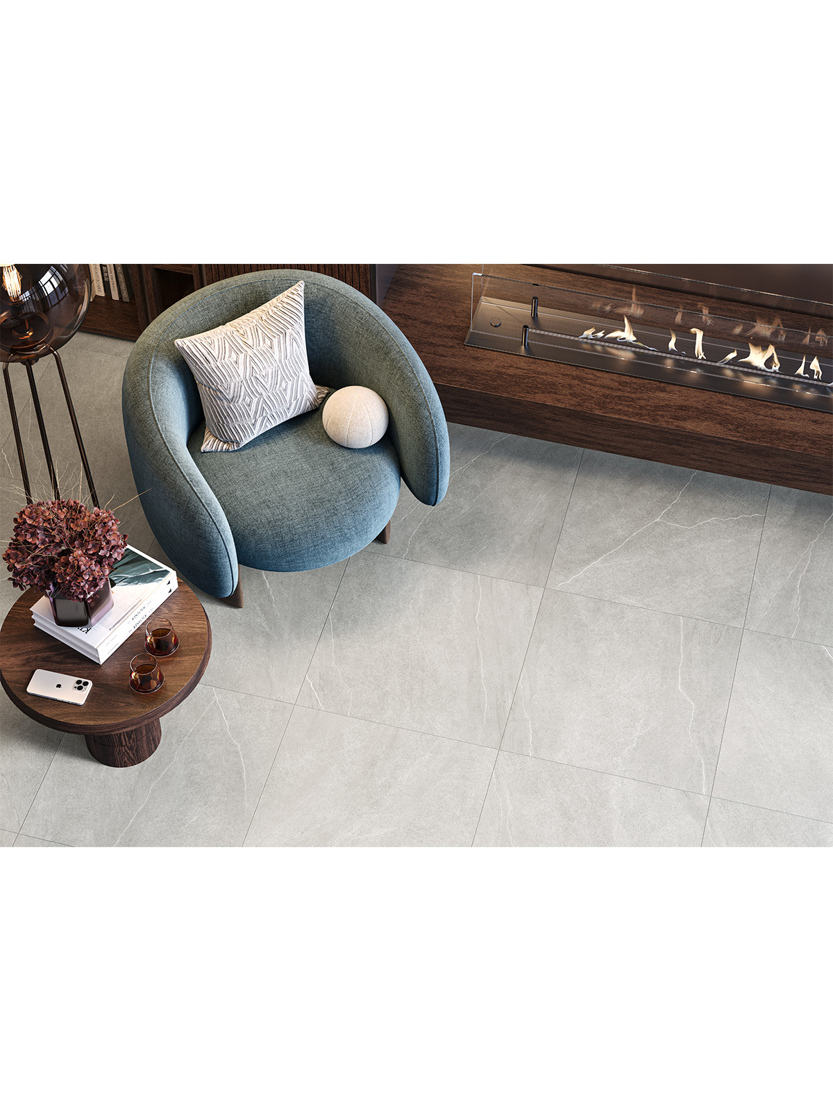 Изображение товара Керамогранит Alma ceramica Rock line GFU6060RKL07R 60x60см цвет серый/серебристый