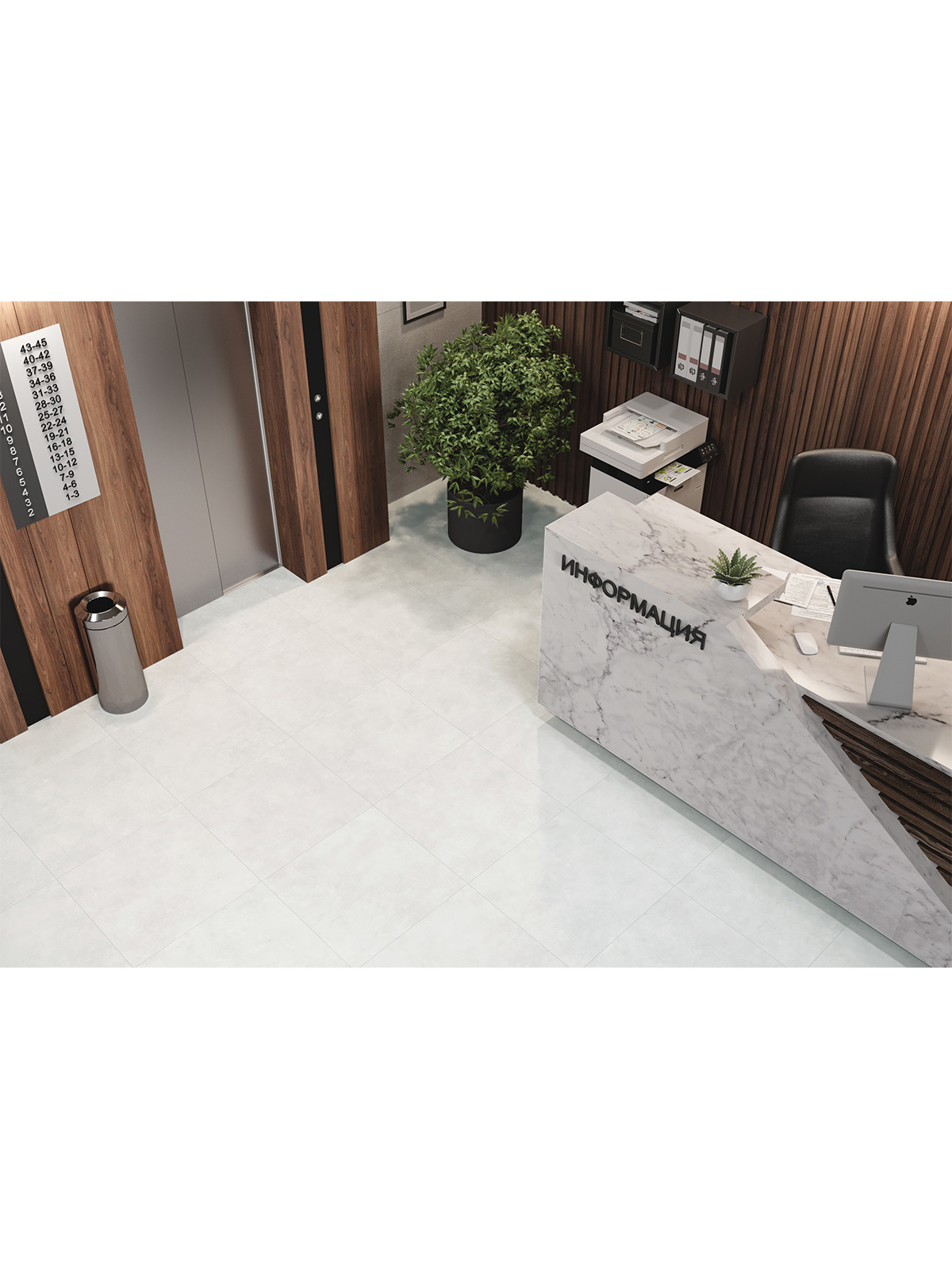 Изображение товара Керамогранит Alma ceramica Mural GFU6060MUR07R 60x60 см серый/серебристый