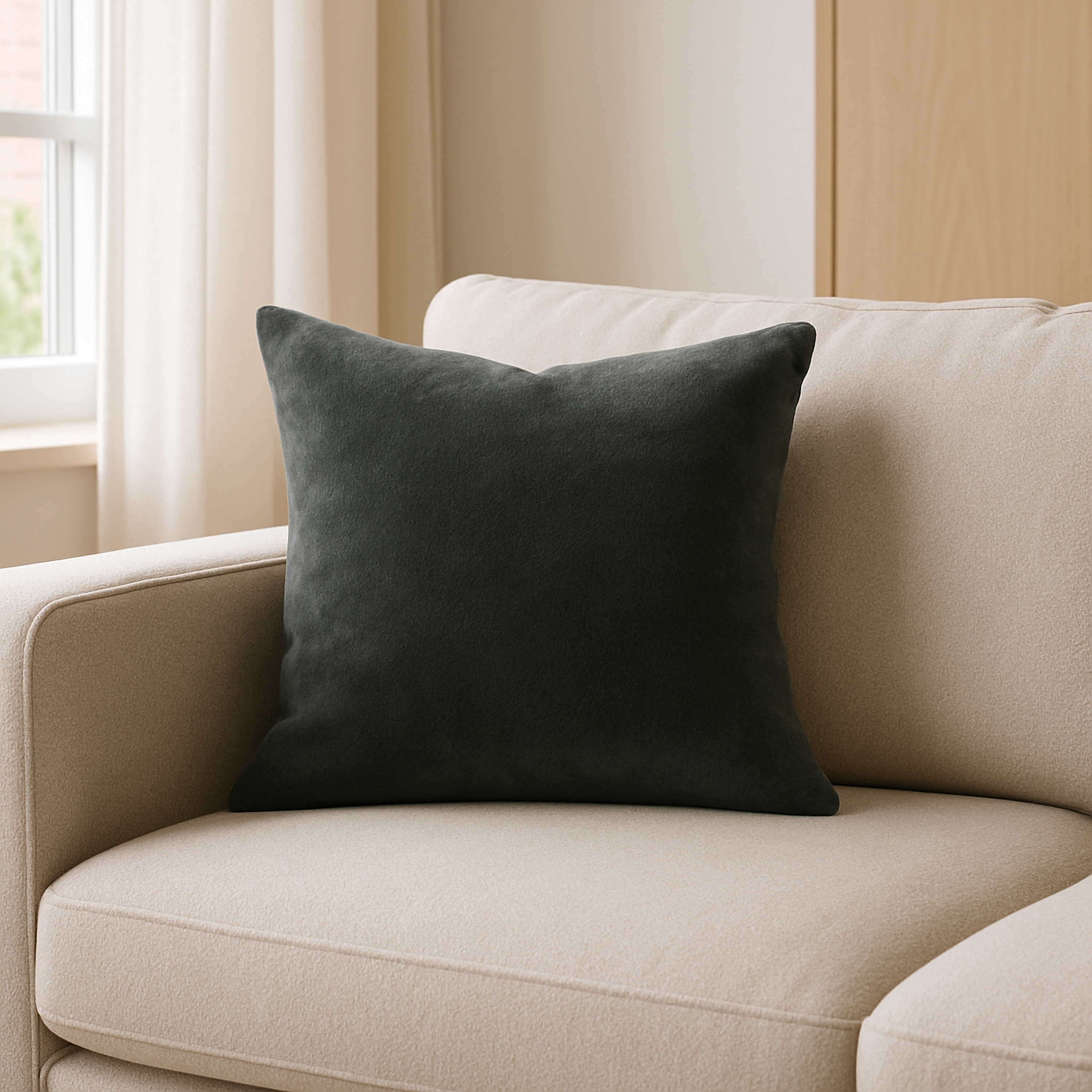 Изображение товара Декоративная подушка Inspire Flandria 45x45 см графит Paris 2 стильный дизайн