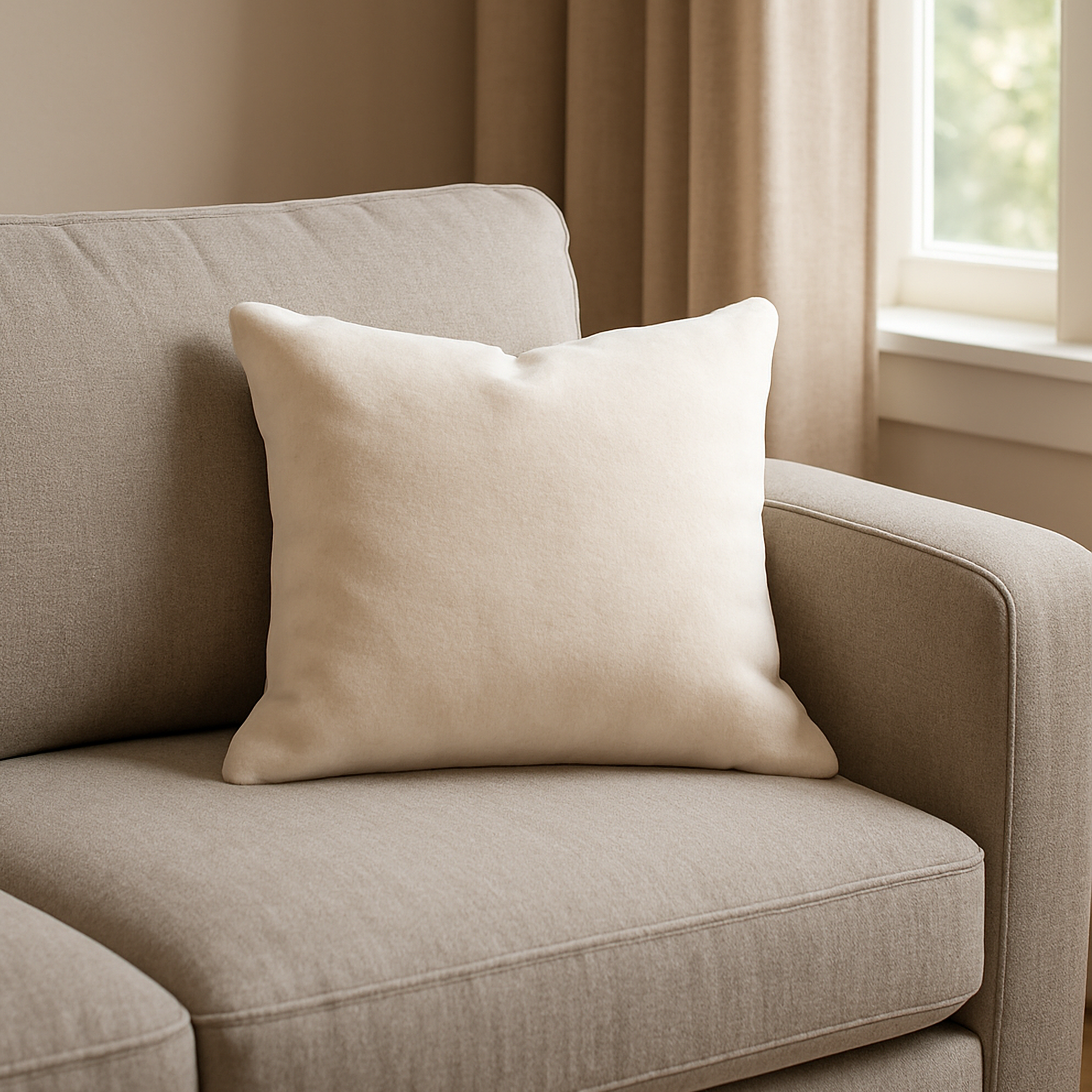 Изображение товара Подушка Inspire Flandria 45x45 см цвет экрю Cream 5