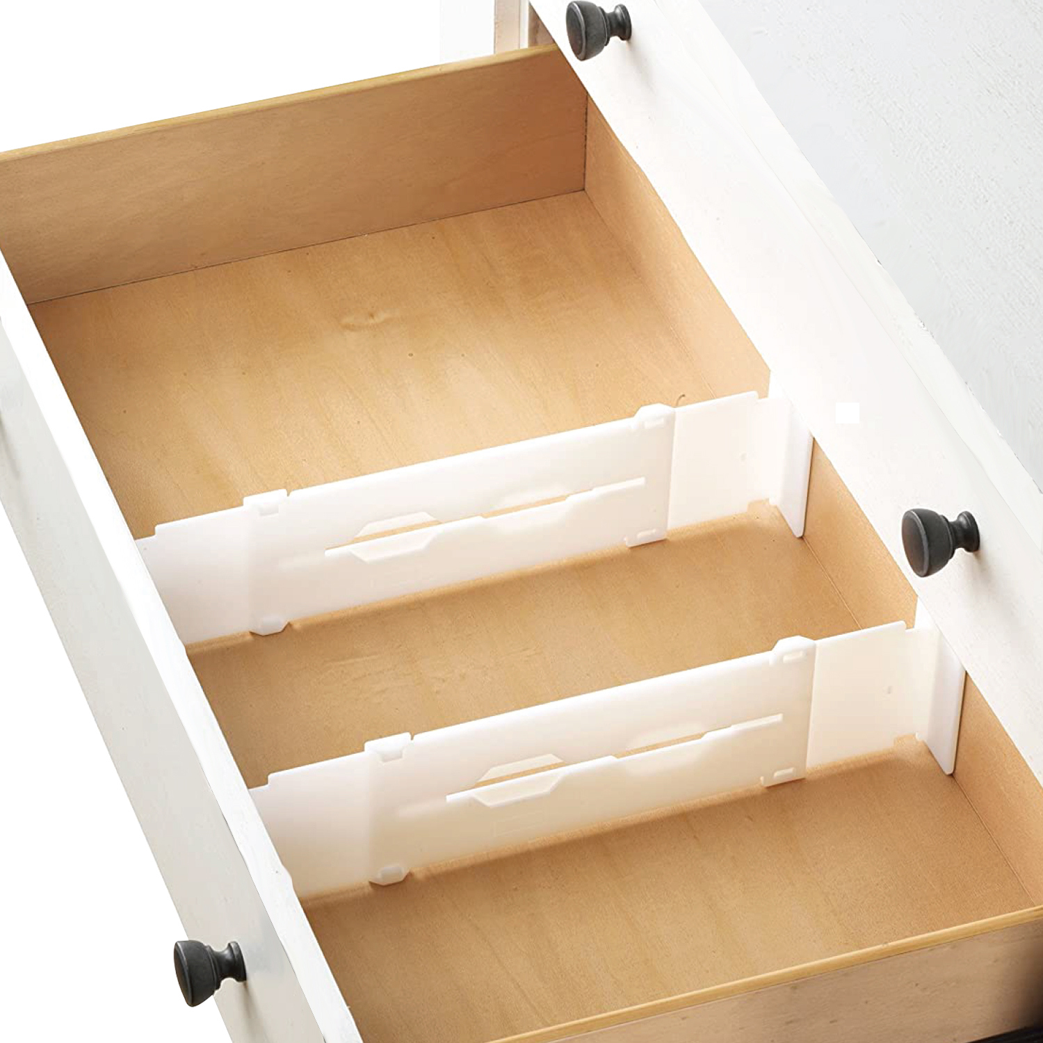 Изображение товара Разделители для мебельного ящика Gromell Banie 55x8.7x5.1 см пластик цвет белый 2 шт