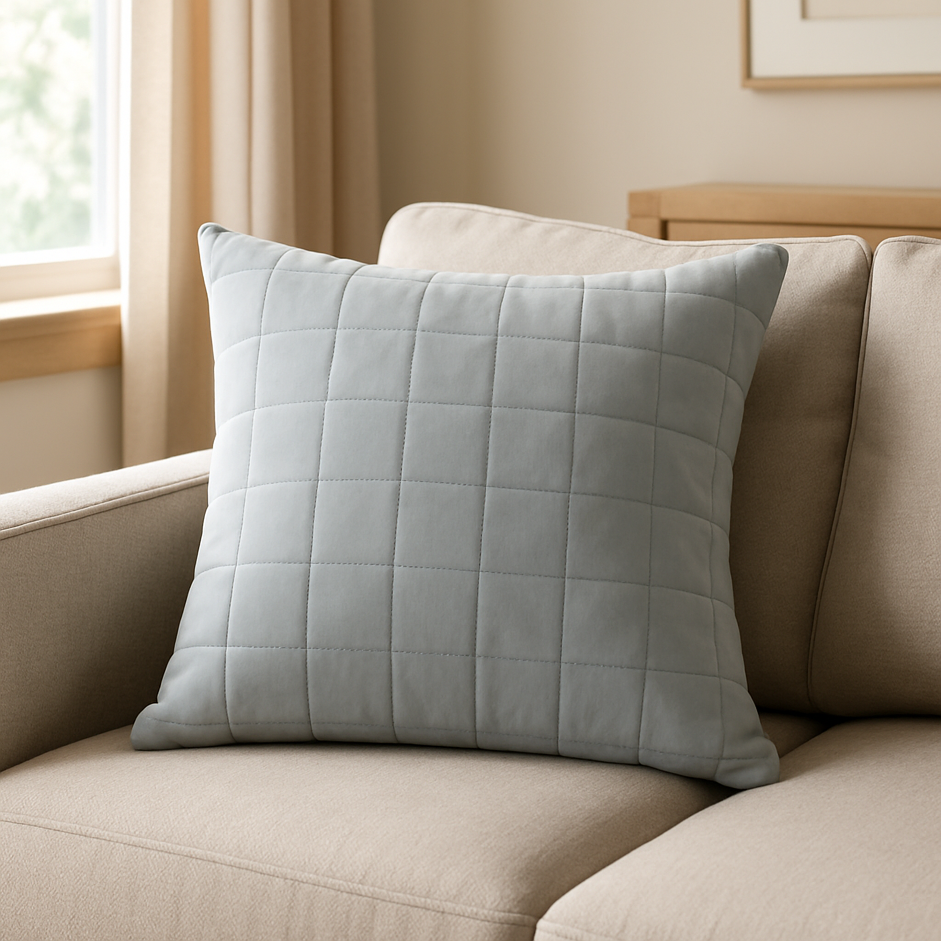 Изображение товара Декоративная подушка Inspire Etna 50x50 см велюр серый стиль современный