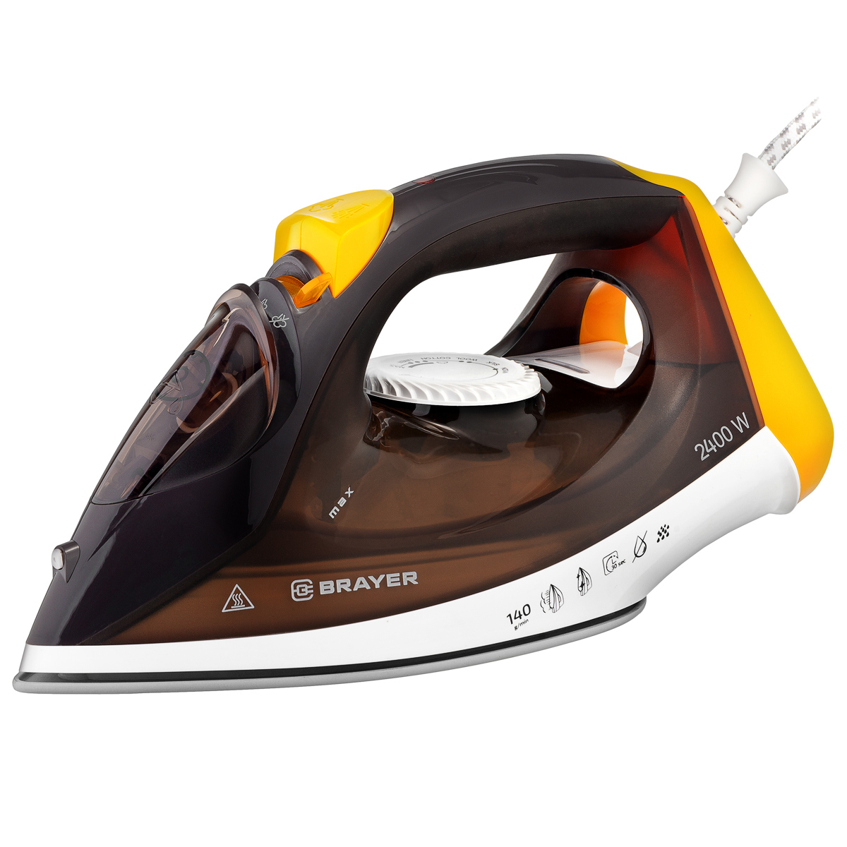 Изображение товара Утюг Brayer Br4003 с керамической подошвой мощностью 2400 Вт вертикальным отпариванием