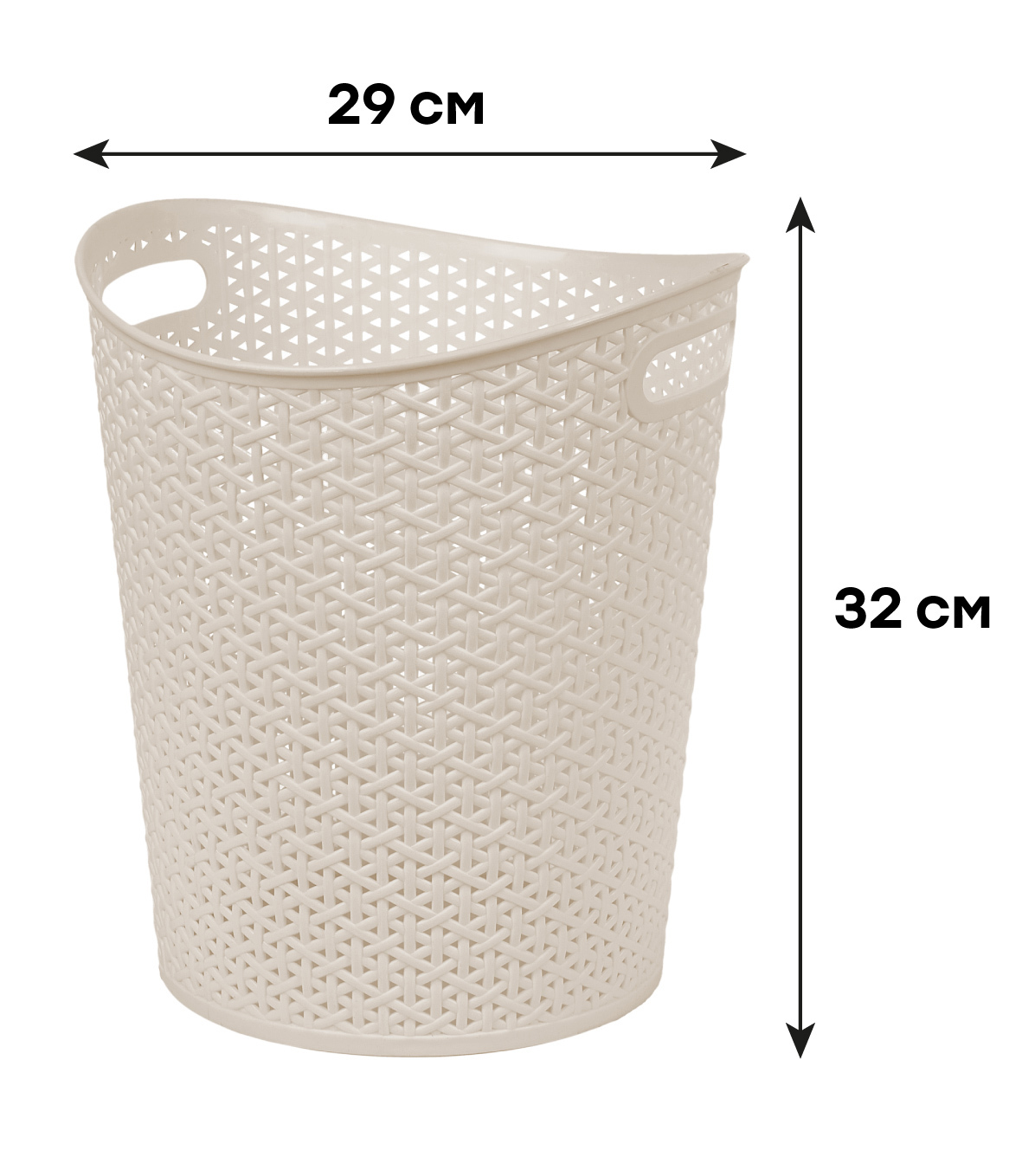 Изображение товара Корзина для бумаг Svip Soul 13 л айвори пластиковый контейнер для хранения