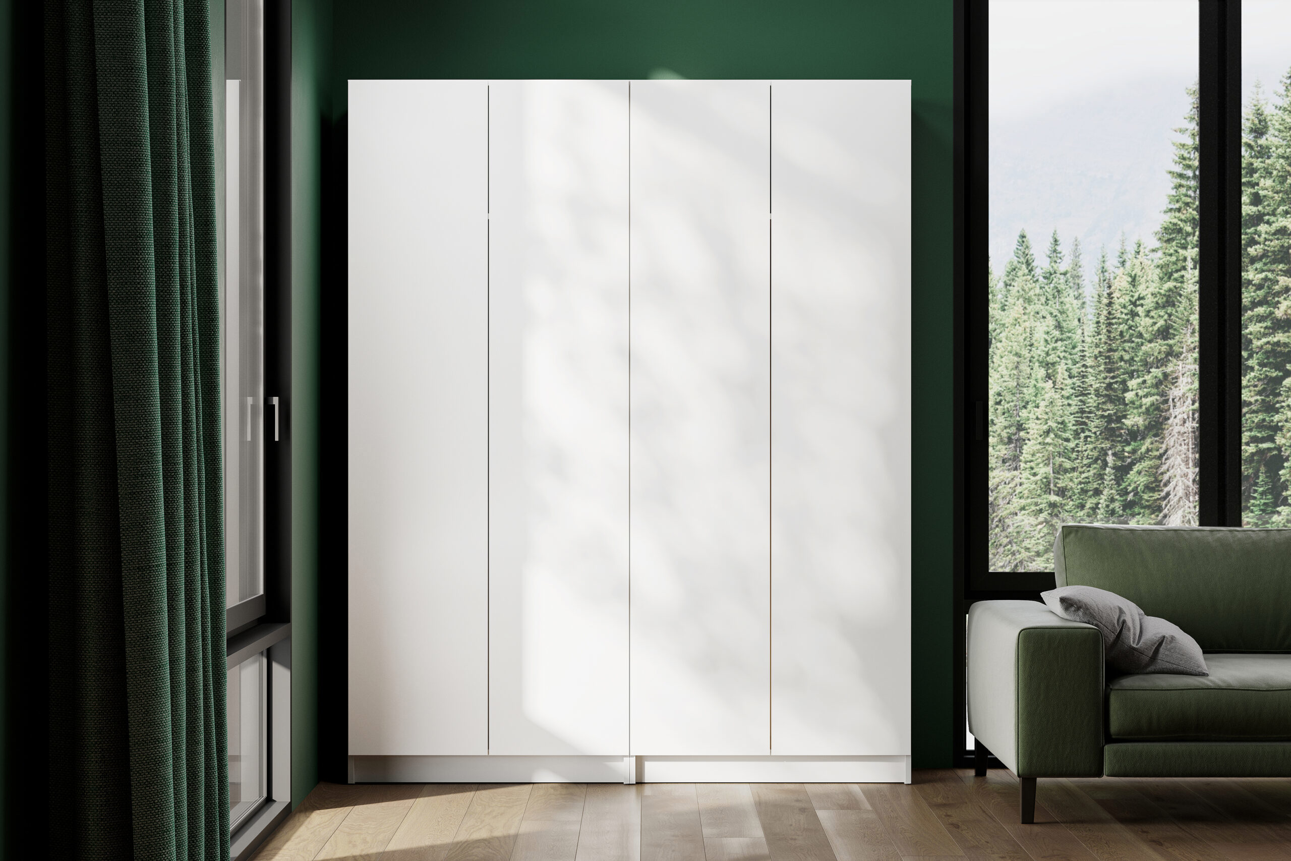 Изображение товара Шкаф распашной Арника Бали 160.2x200x38 см ЛДСП белый