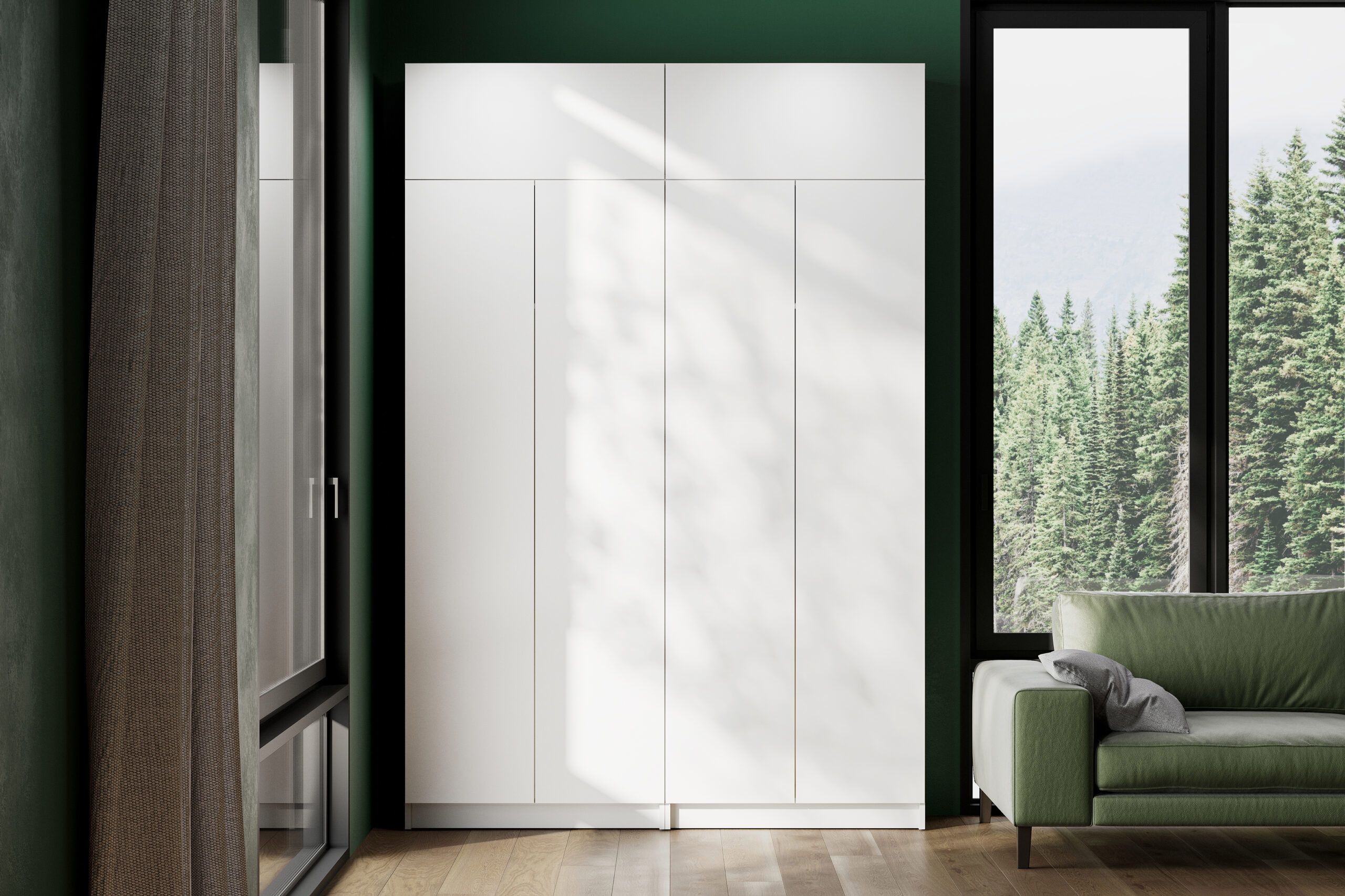 Изображение товара Шкаф распашной Арника Бали с 6 дверями 160.2x236x38 см ЛДСП цвет белый