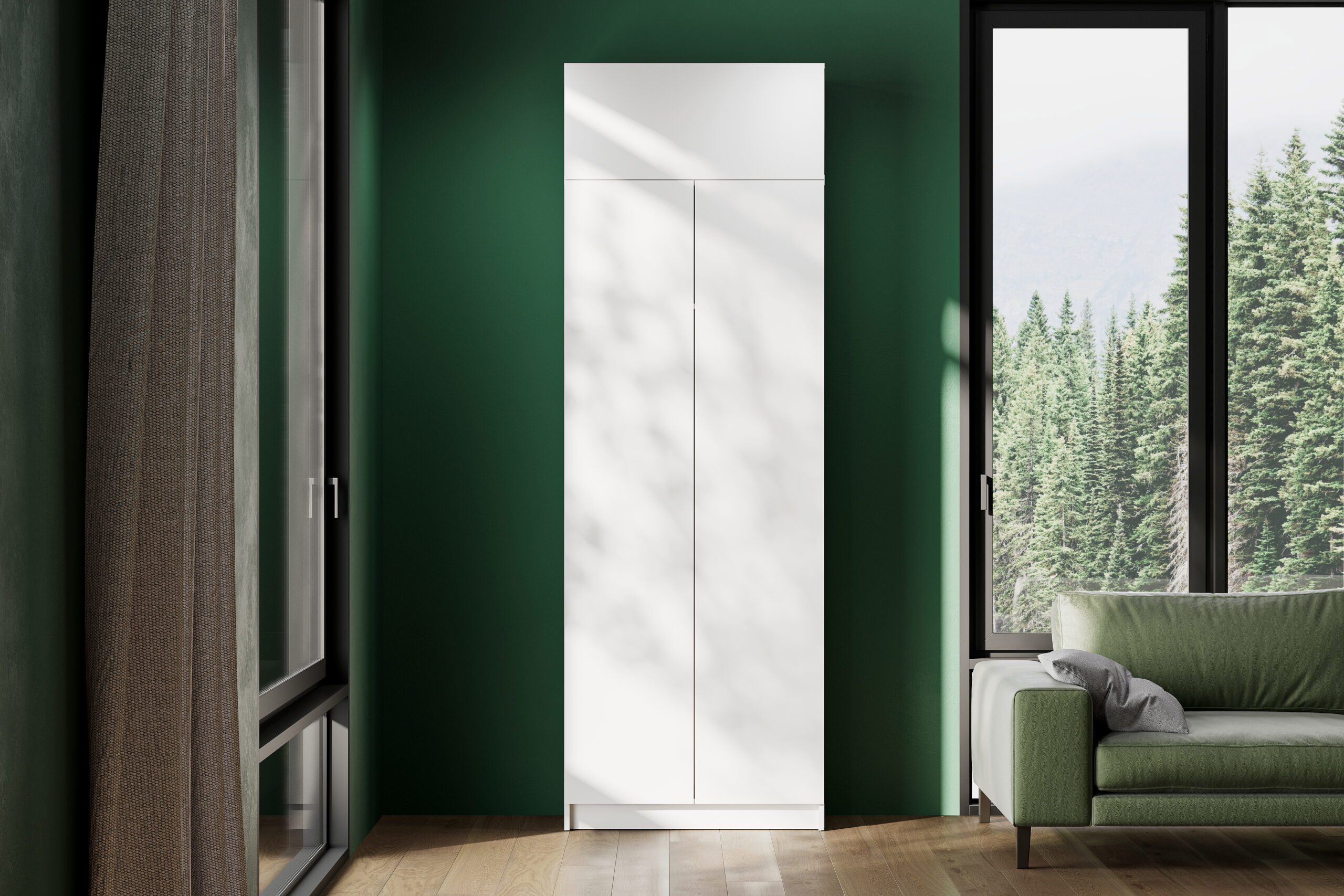 Изображение товара Шкаф распашной Арника Бали с 3 дверями 80.1x236x38 см белый ЛДСП