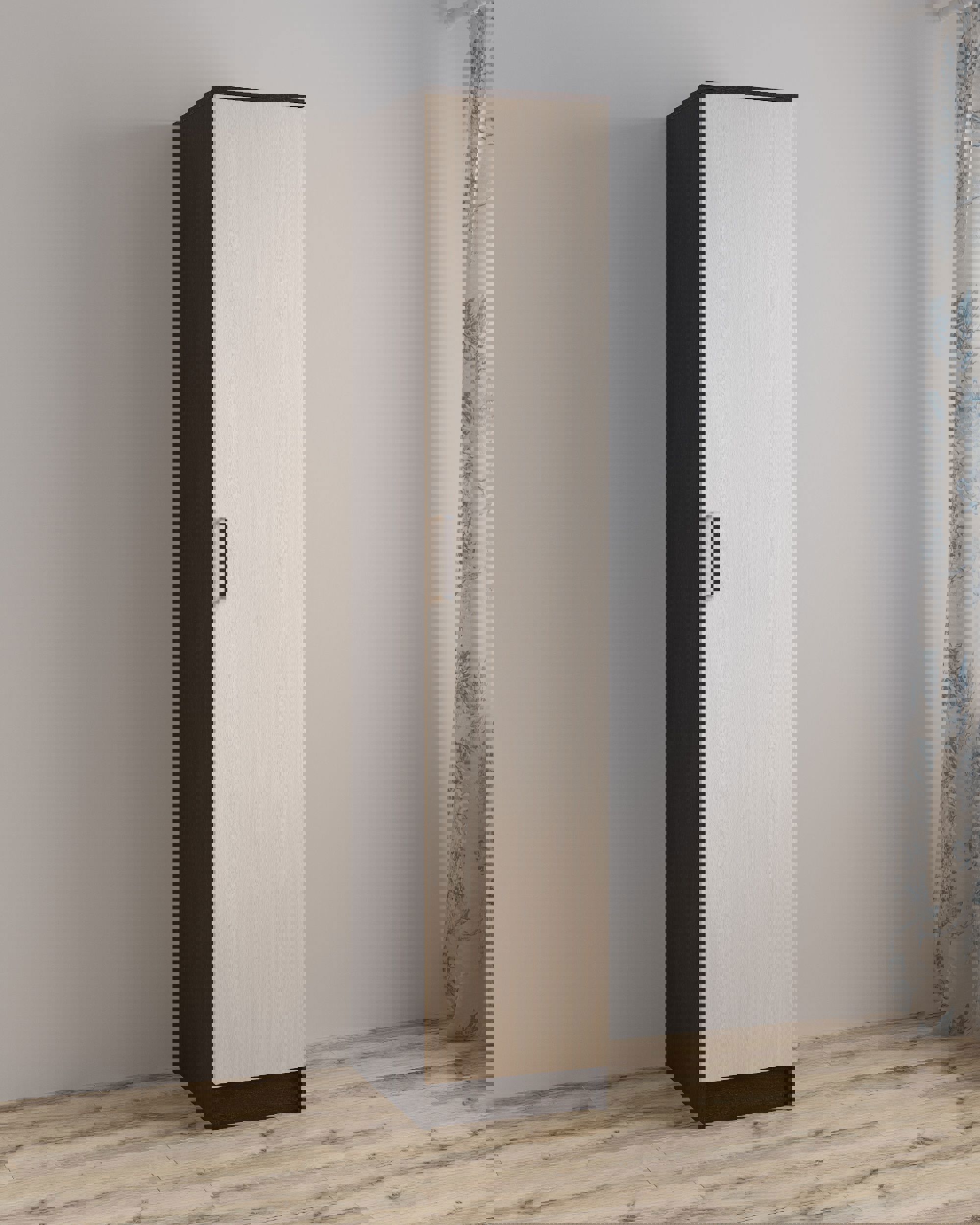 Изображение товара Шкаф распашной Тэкс Лагуна с 1 дверью 40x210x51 см ЛДСП цвет венге/дуб молочный