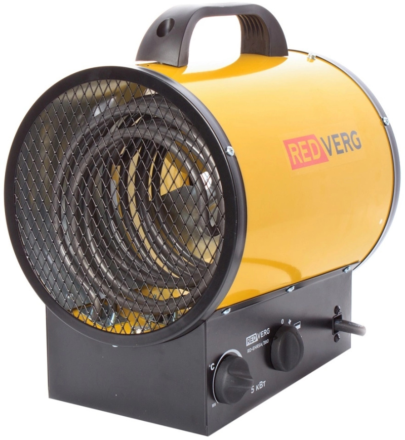Изображение товара Тепловая пушка электрическая Redverg RD-EHR5A/380 5000 Вт желтая