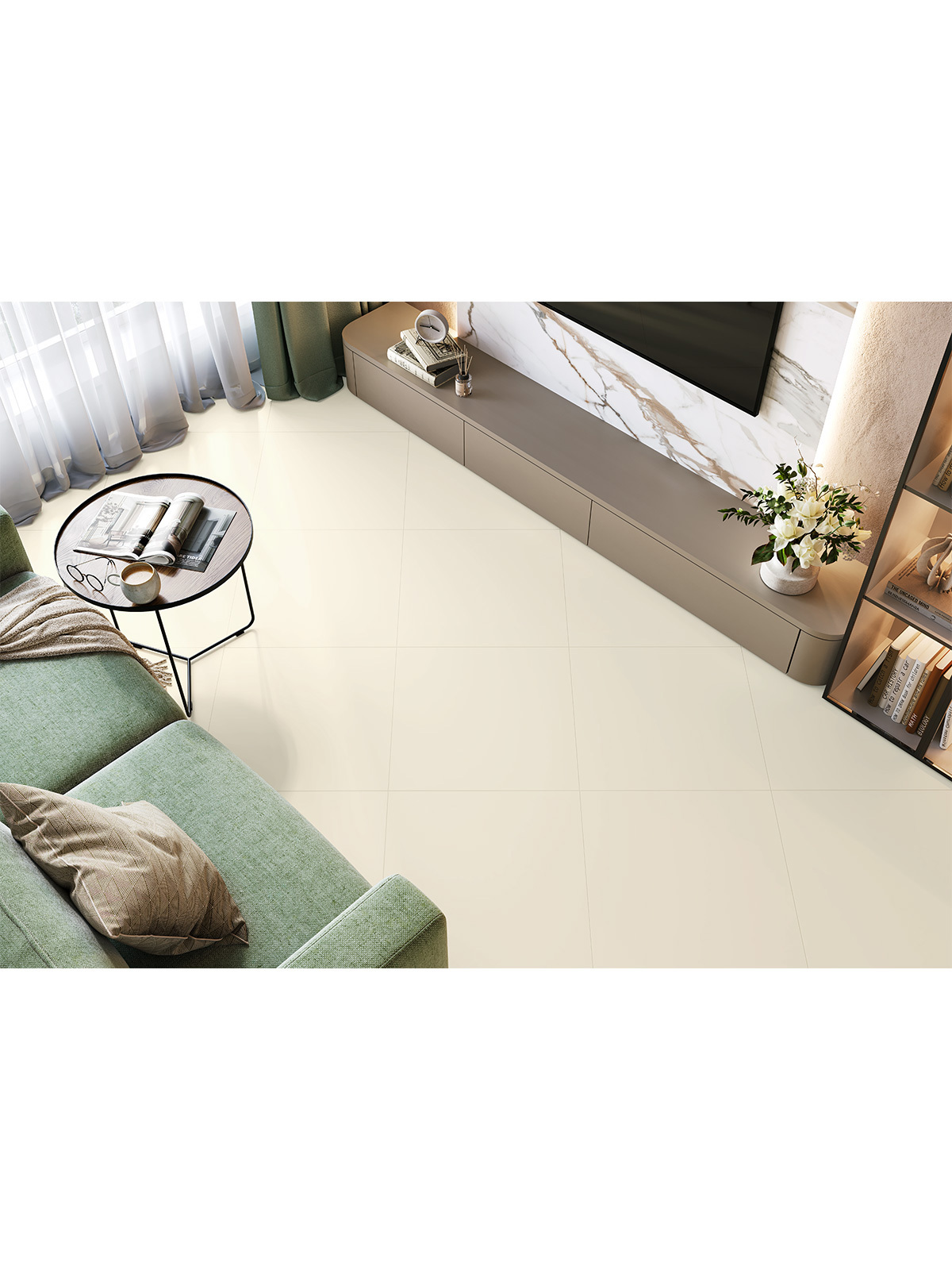 Изображение товара Керамогранит Alma Ceramica Spector 60x60 светло-бежевый матовый