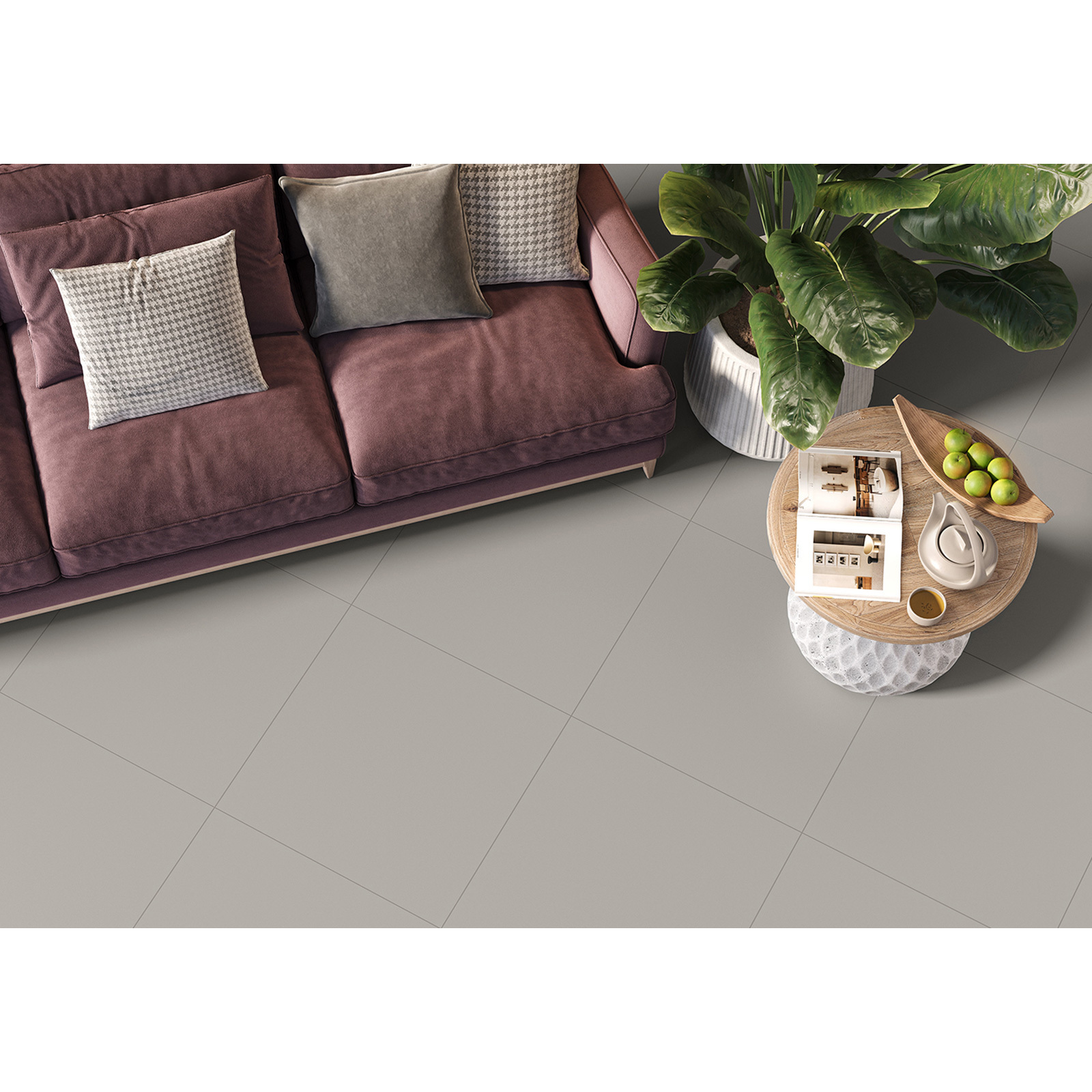 Изображение товара Керамогранит Alma ceramica Spector 60x60 см серый матовый для пола и стен