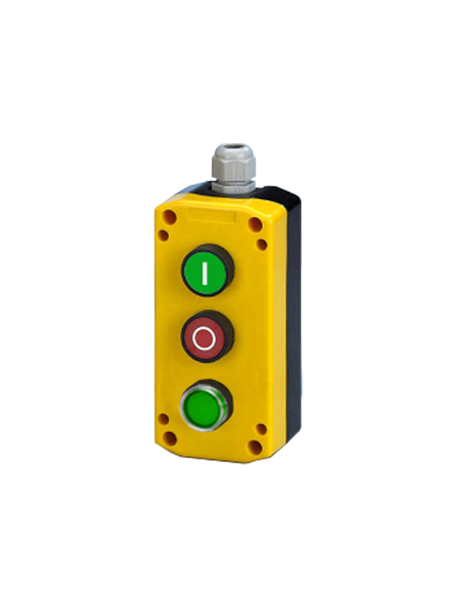 Изображение товара Пост управления Электротехник ПКУ22-33V1M-65У1 3 модуля IP 65 цвет зеленый/красный полимер (пластмасса)