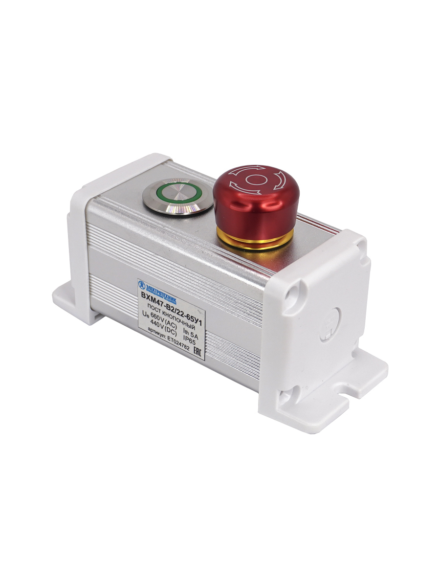 Изображение товара Пост управления Электротехник BXM47-B2/22-65У1, IP65, 2 модуля