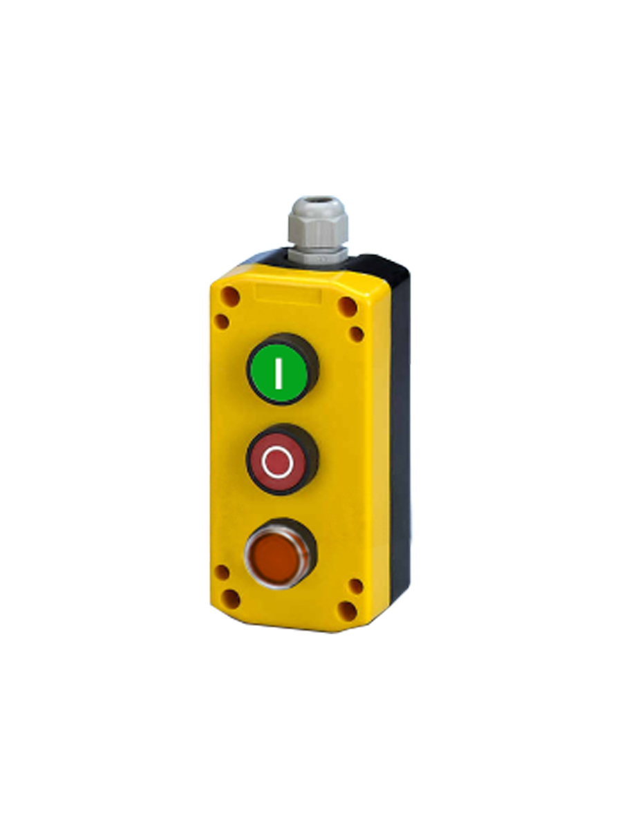 Изображение товара Пост управления Электротехник ПКУ22-33V2B-65У1 3 модуля IP 65 цвет зеленый/красный/красный полимер (пластмасса)